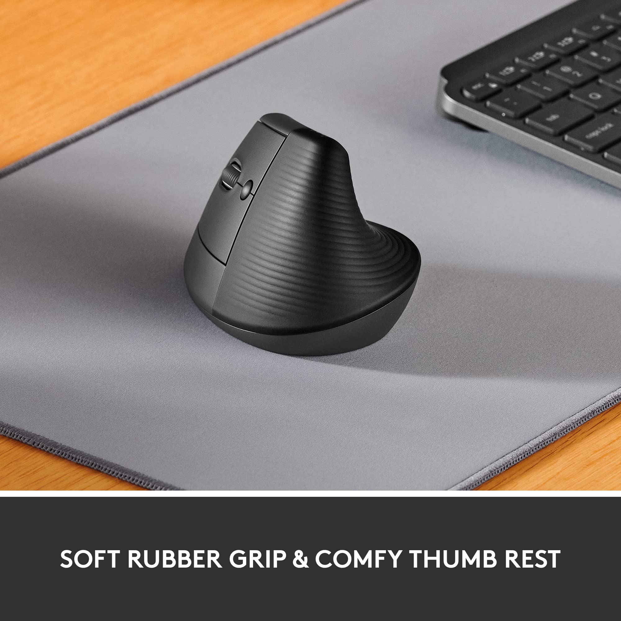 Logitech Lift Left Vertical Ergonomic Mouse Left Handed Wireless Bluetooth Or Logi Bolt Usb Quiet Clicks 4 Buttons Compatible Wi