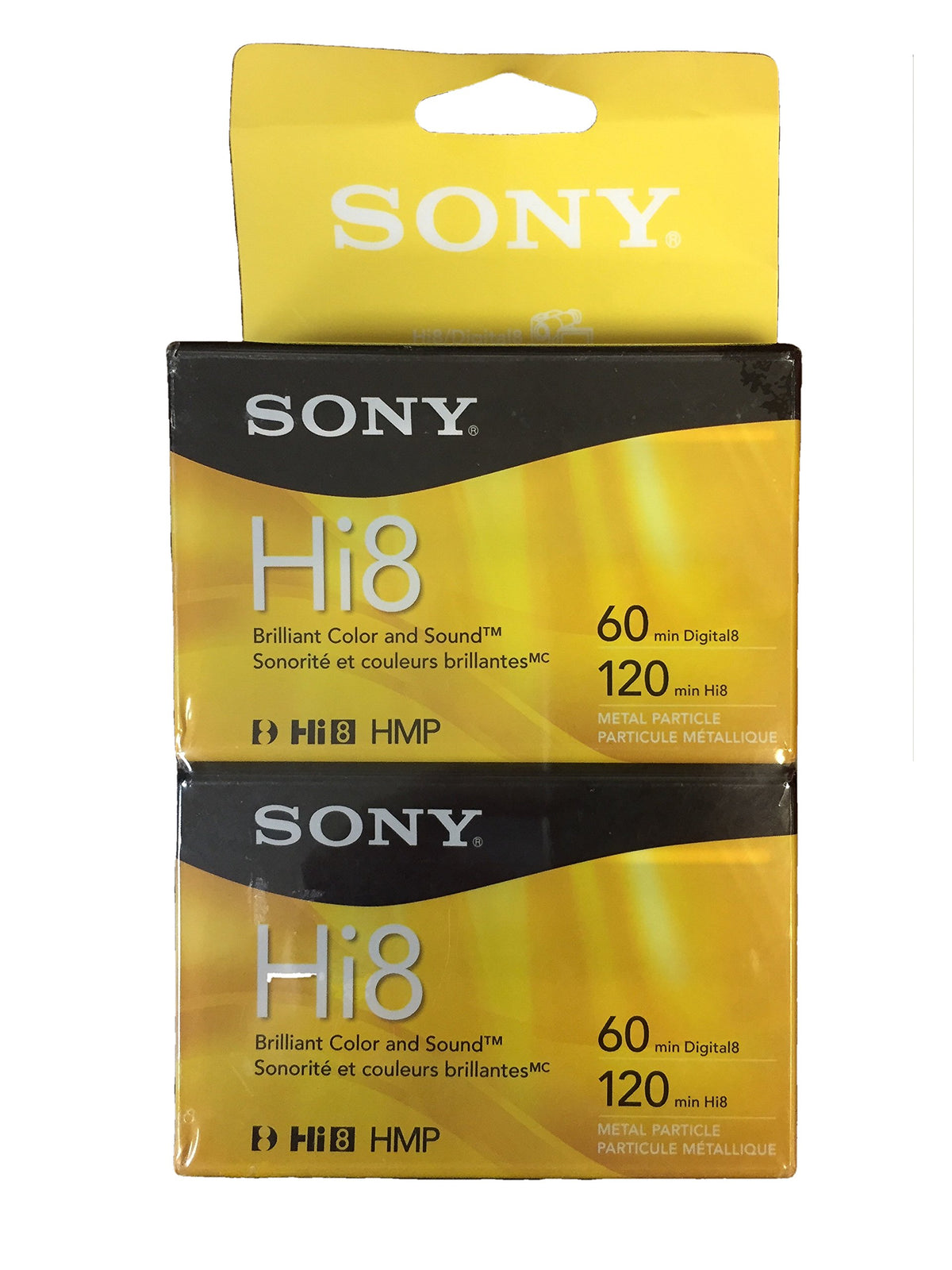 Sony Hi 8 HMPD 120 minute 2 Pack Video Camcorder Cassette Tapes