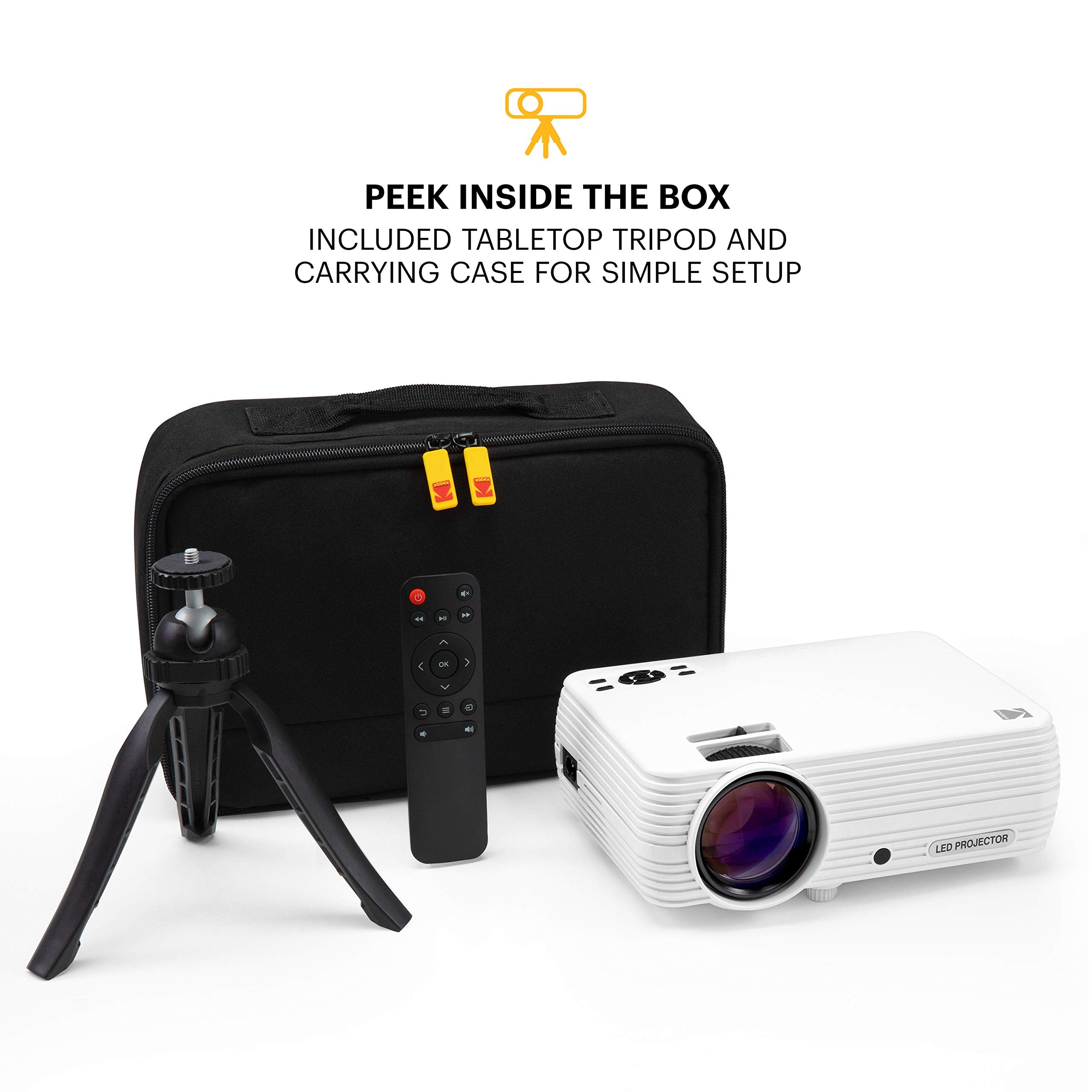 Kodak Flik X4 Home Projector | 4.0 Lcd Compact Home Theater System Projects Up To 150    With 1080P Compatibility & Bright Lumen