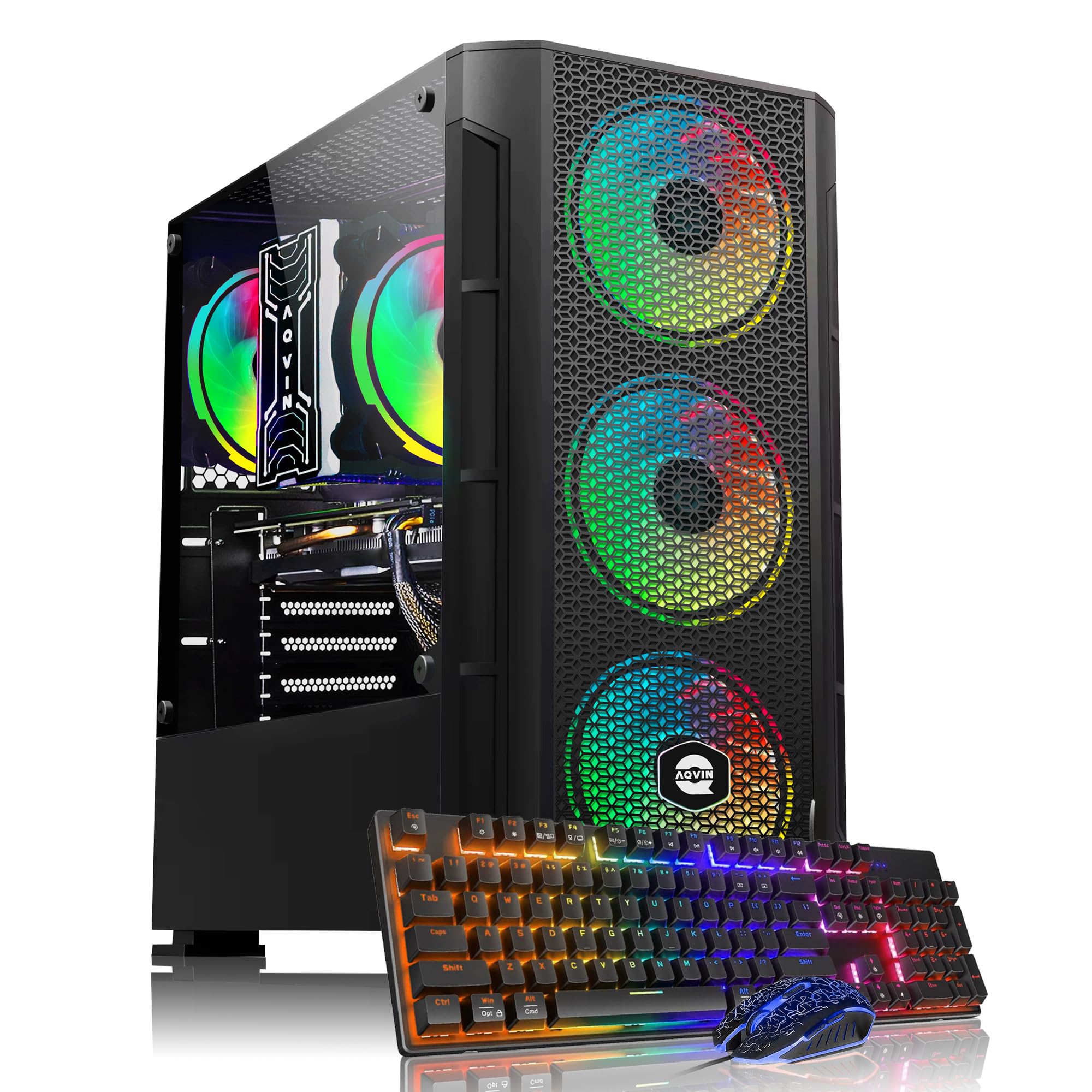 Aqvin Aq10 Gaming Desktop Tower Pc   Geforce Gtx 1660 6Gb Gpu, I7 Intel Processor Upto 4.00Ghz, 32 Gb Ddr4 Ram, 1Tb Ssd, Hdmi, W