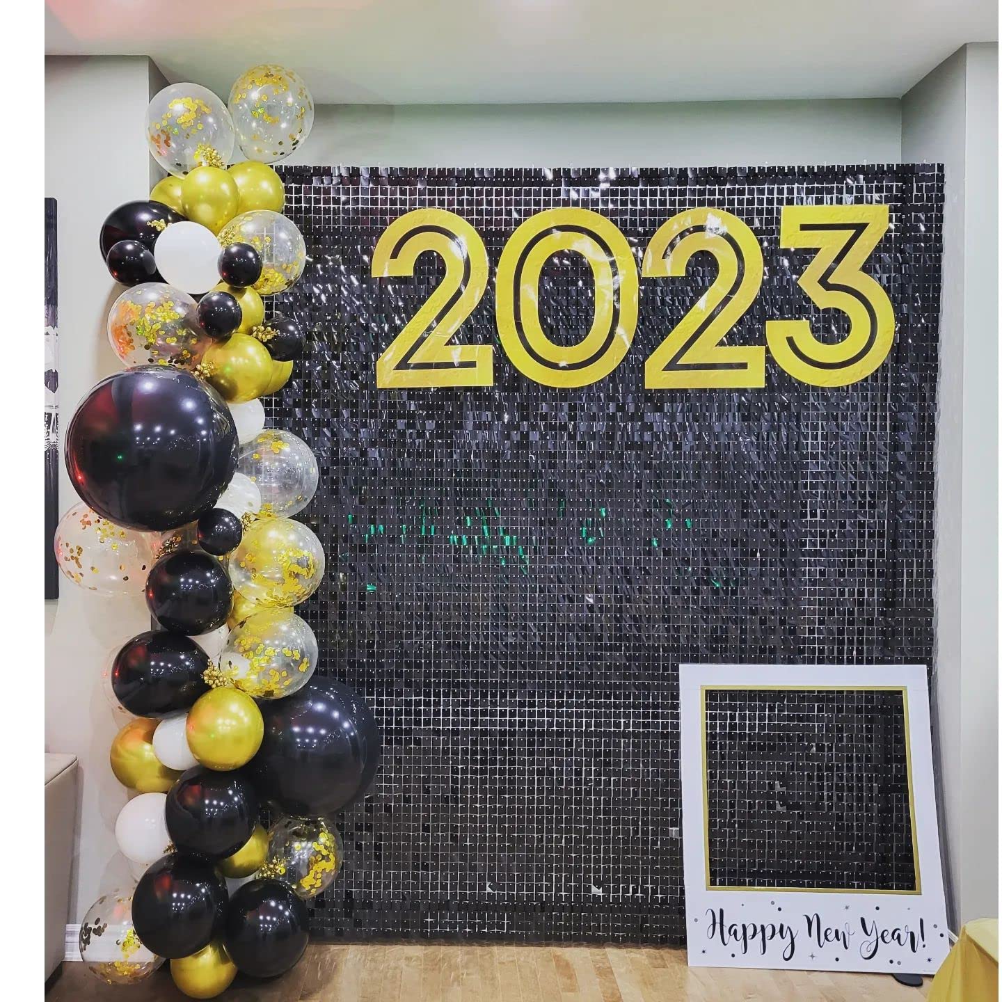 Shimmer Wall Backdrop Black Backdrop Decoration Mirror Backdrop Sequin Panels Shimmer Panels(Pack Of 12) Photo Backdrops For Bir