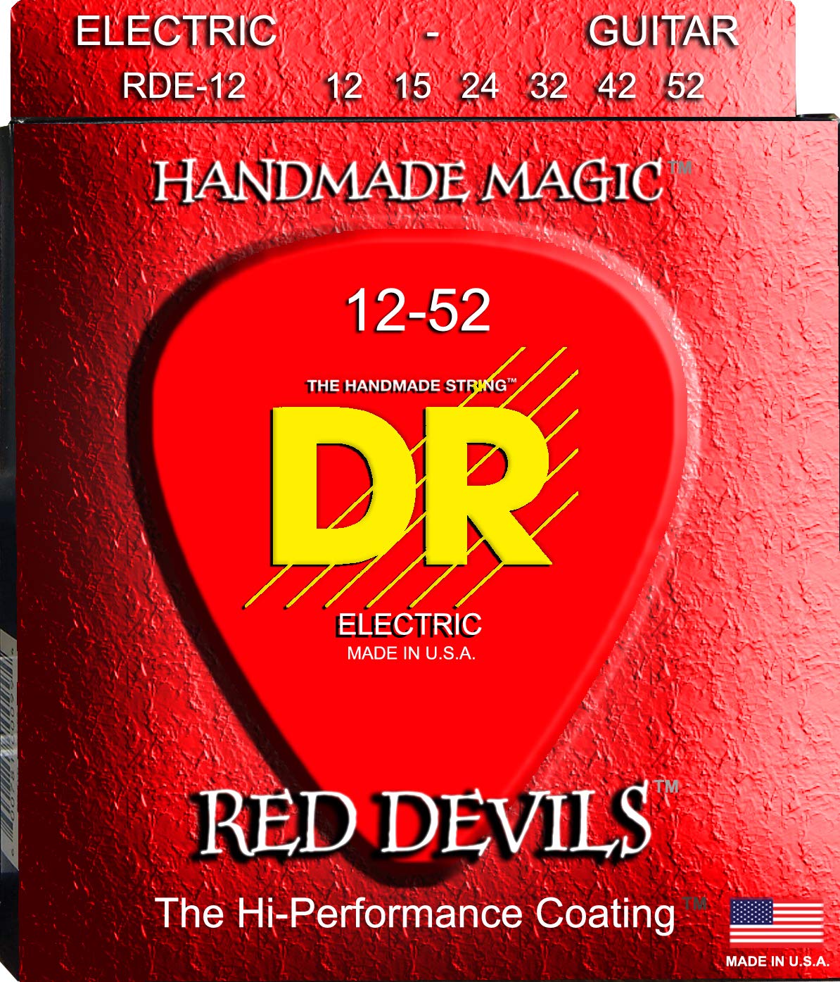 DR Strings Red Devils - Extra-Life Red Coated Electric 12-52