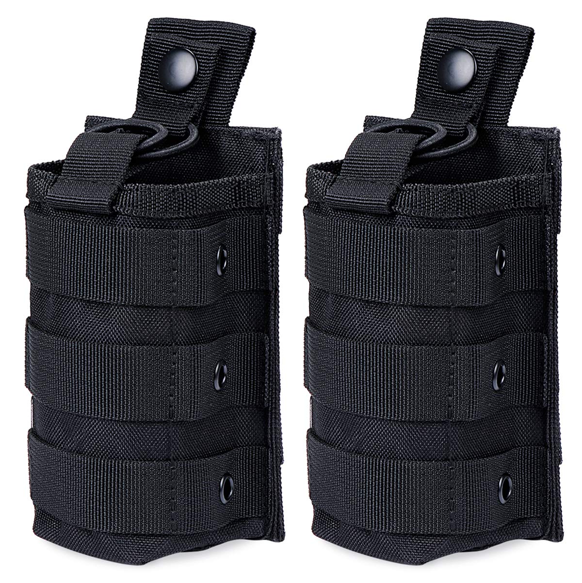 Abcgoodefg Tactical Universal Radio Holster Pouch Holder, 1000D Nylon Military Molle Radio Case For Baofeng Motorola Midland Cb Walkie Talkies (2 Pack)