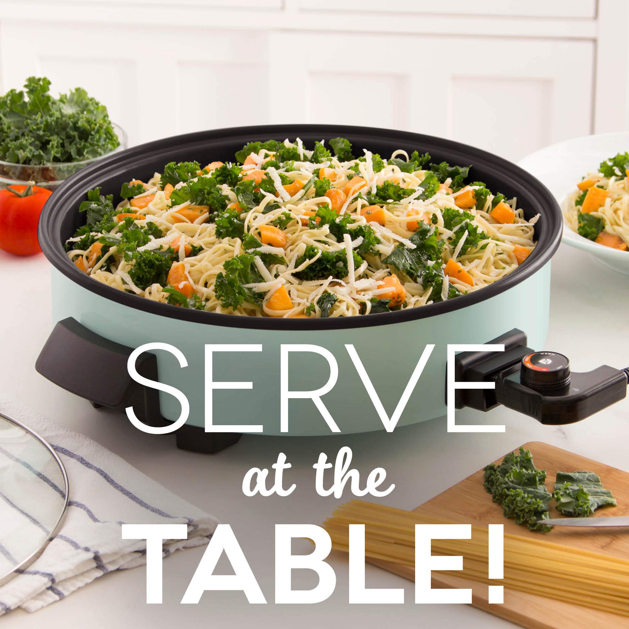 Dash Family Size Electric Skillet With 14 Inch Nonstick Surface + Recipe Book For Pizza, Burgers, Cookies, Fajitas, Breakfast &