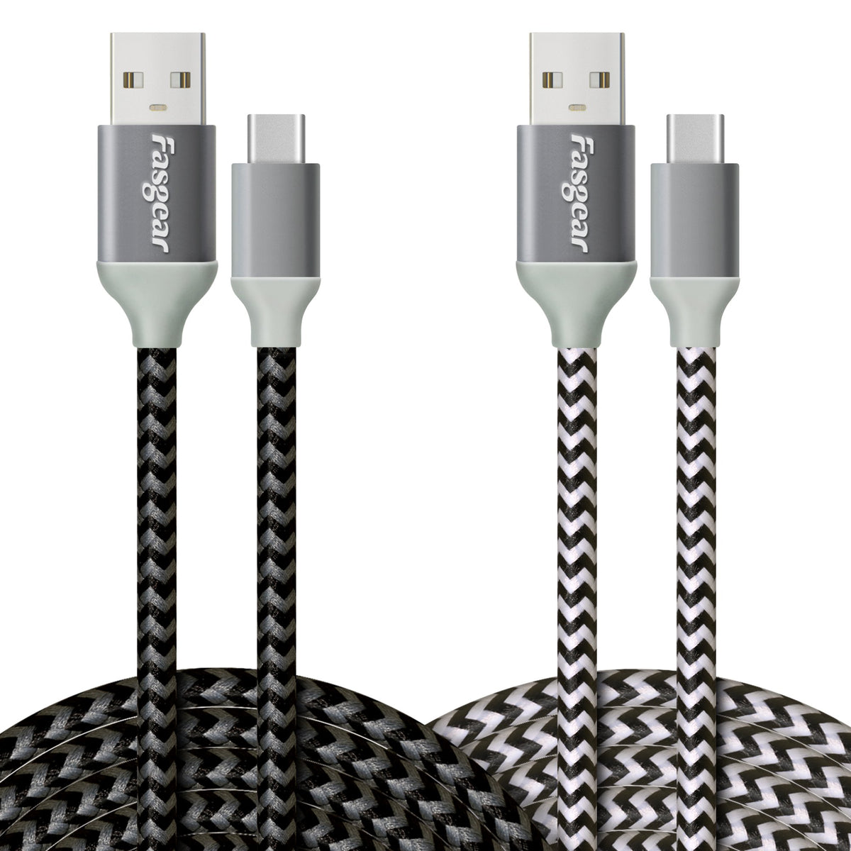Fasgear Usb C To Usb A Cables 10Ft 2 Pack Long 3A Fast Charging Type C 2.0 Charger Cable Braided Compatible With Galaxy S21 Plus