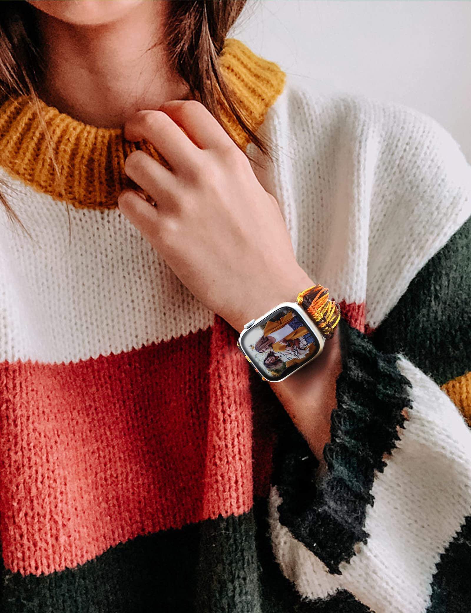 Jr.Dm Boho Watch Band, Compatible With Apple Watch Band 8/Se/7/6/5/4/3/2/1 38Mm 40Mm 42Mm For Girls Women 40Mm Women Band Christ