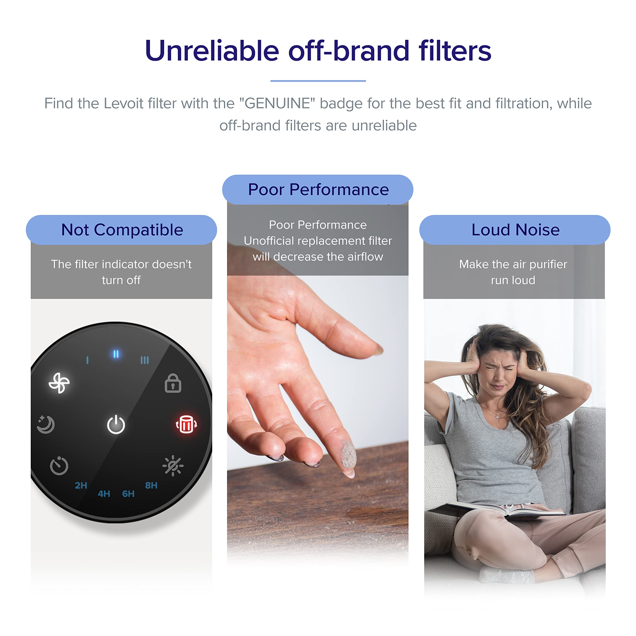 Levoit Vista 200 Air Purifier Replacement Filter, 3 In 1 High Efficiency Activated Carbon, Vista200 Rf, Black, 2 Count (Pack Of