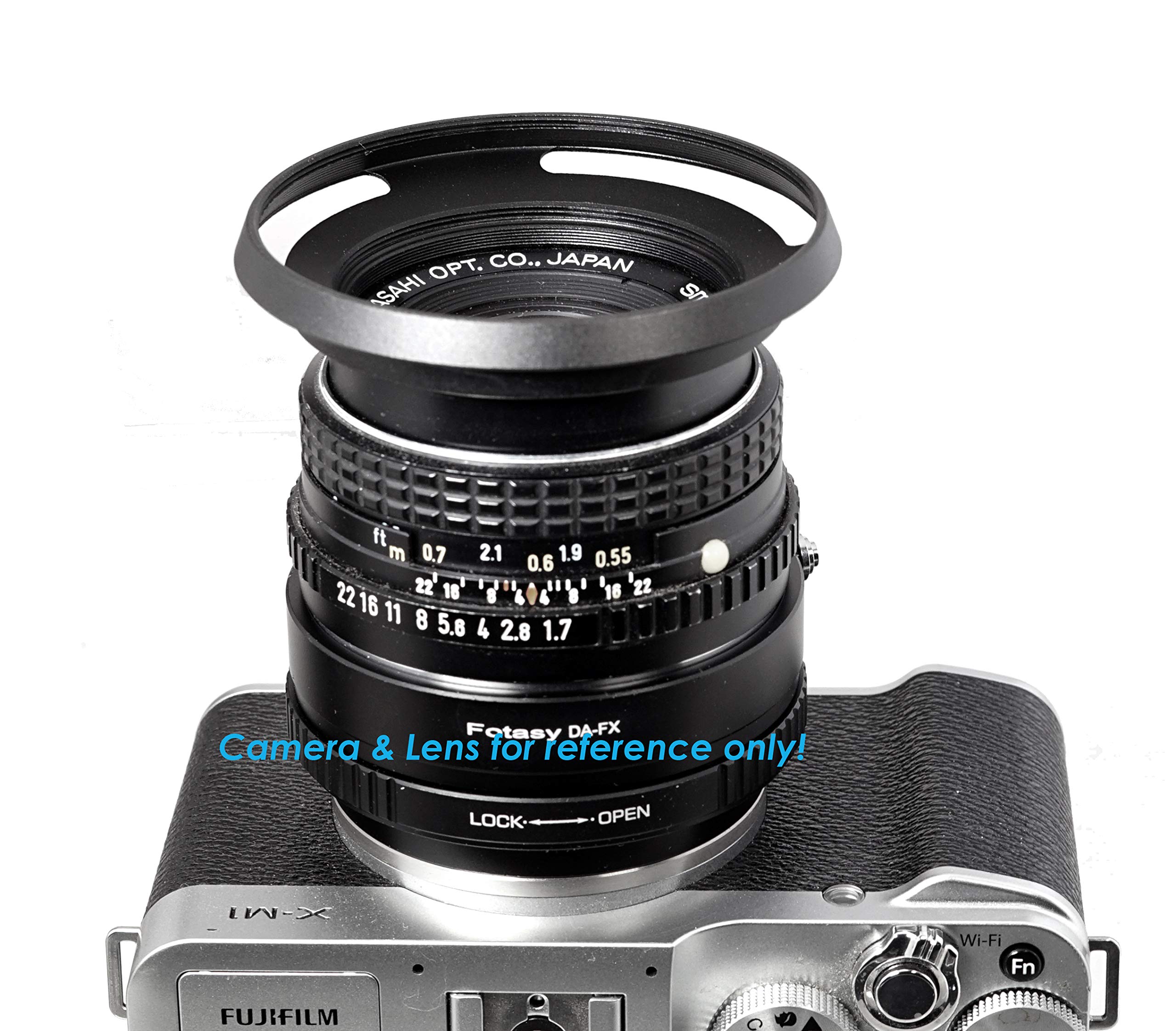 Fotasy 49Mm Slim Low Profile Designed Metal Curved Metal Screw In Lens Hood Shade For Leica Leitz Voigtlander Canon Fuji Nikon O