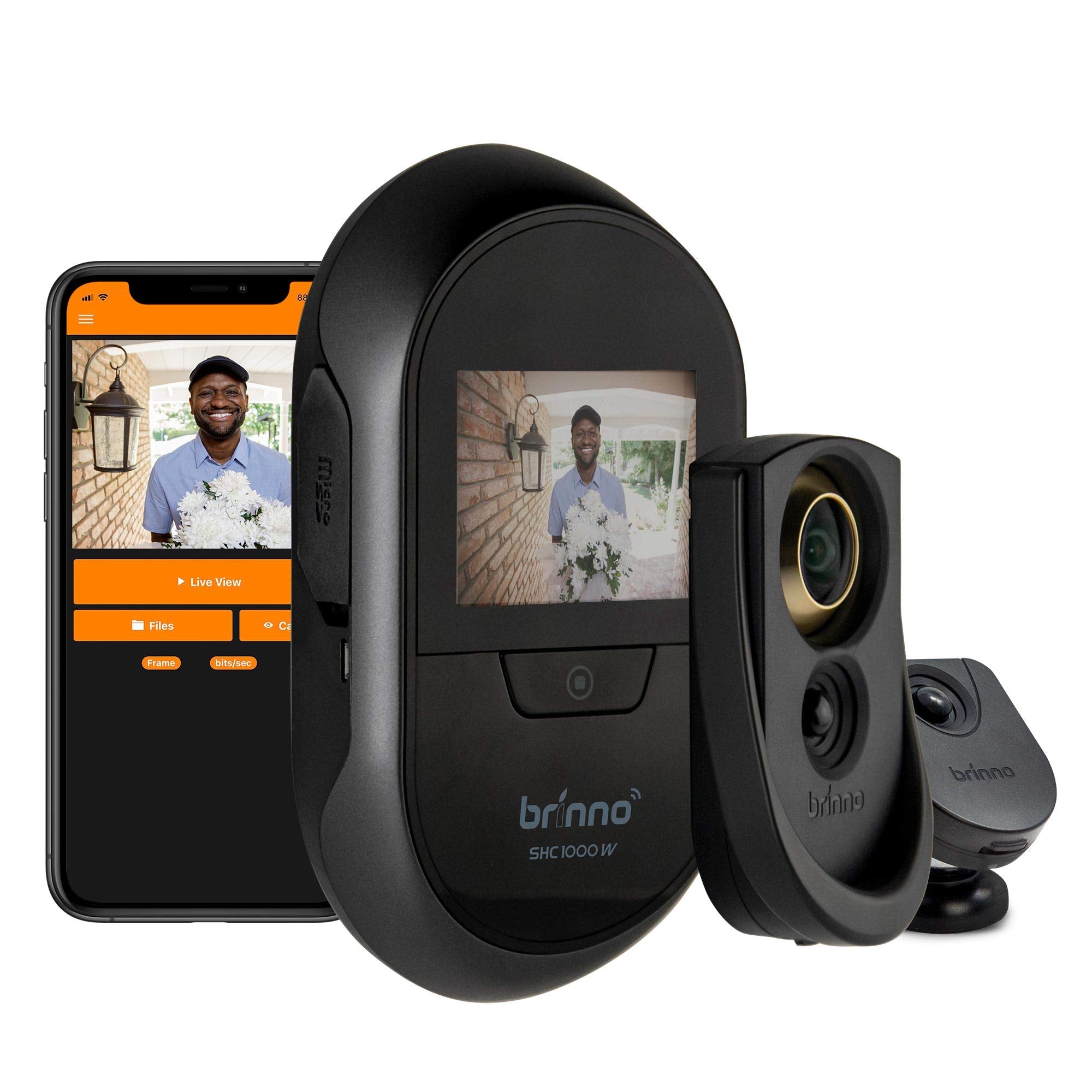 Brinno Duo Front Door Peephole Camera Shc1000W   Smart Home Security System With Mobile And Live Feed   Dual Image Storage With Data Privacy   No Fees, Quick, Easy Installation, Theft Proof Design