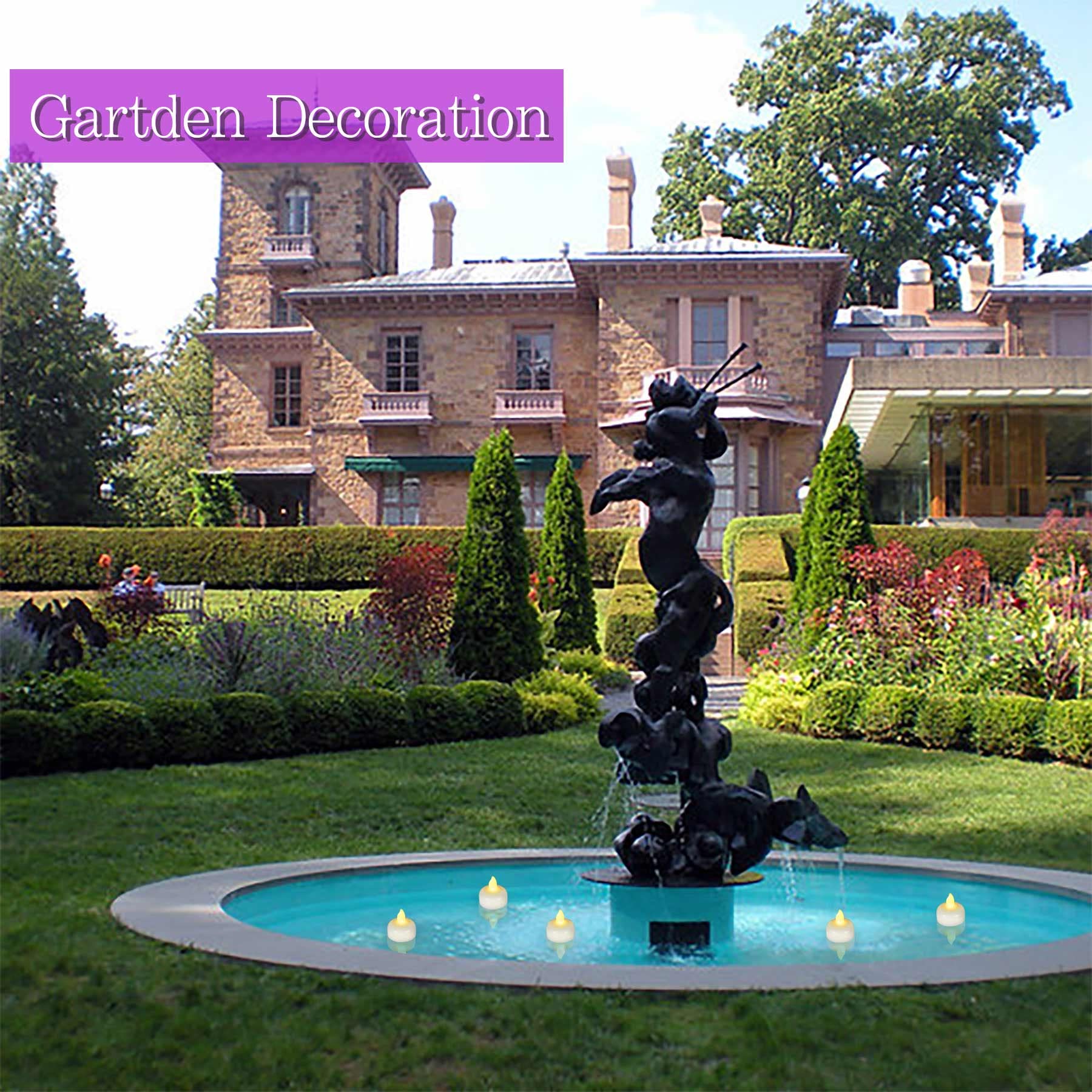 Singtok 12 Pcs Flameless Waterproof Floating Led Candles, Battery Powered Flickering Led Floating Warm White Votive Tea Lights C