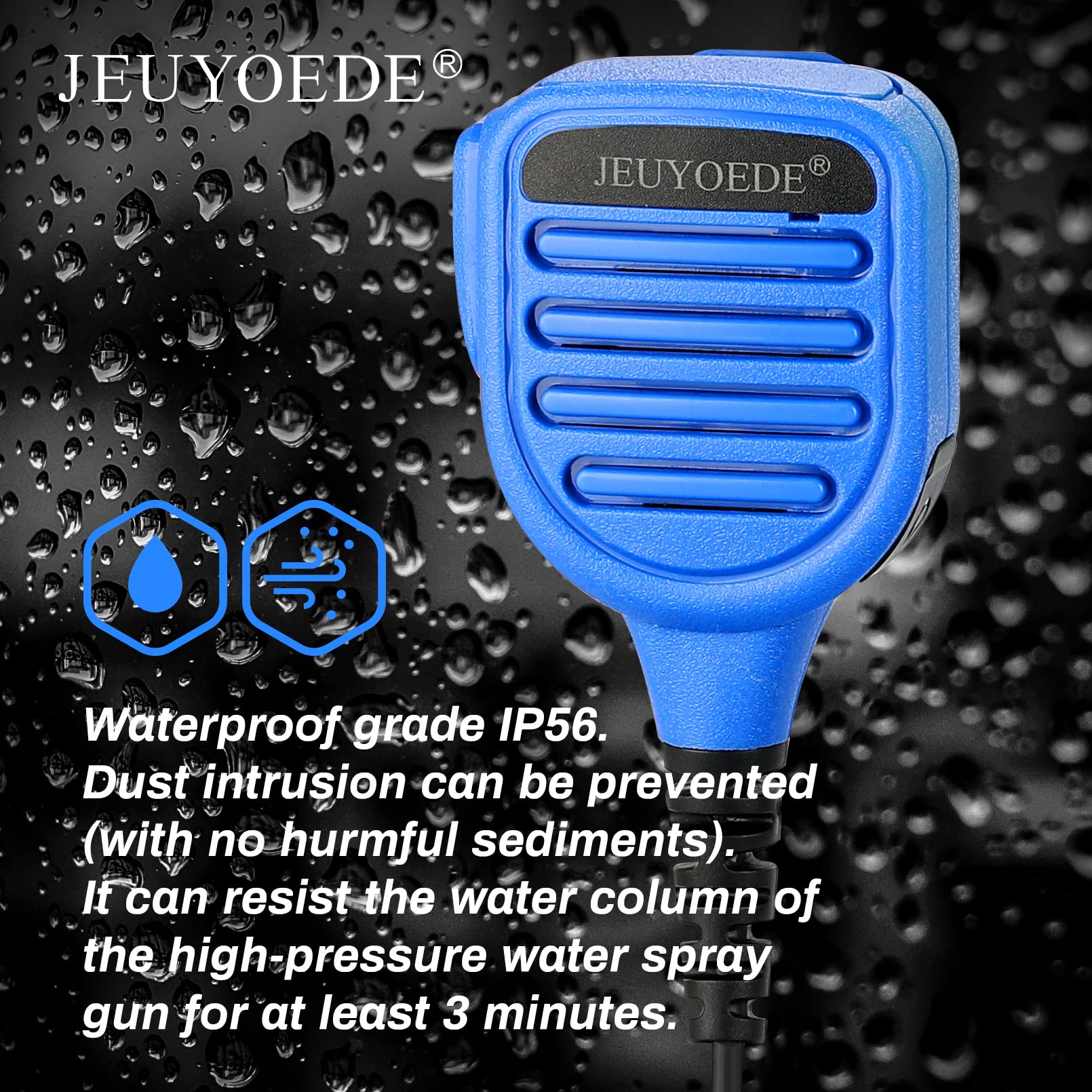 Jeuyoede Waterproof Radio Mic Remote Handheld Walkie Talkie Microphone With 3.5Mm Audio Jack Compatible With Motorola Xpr3300 Xp