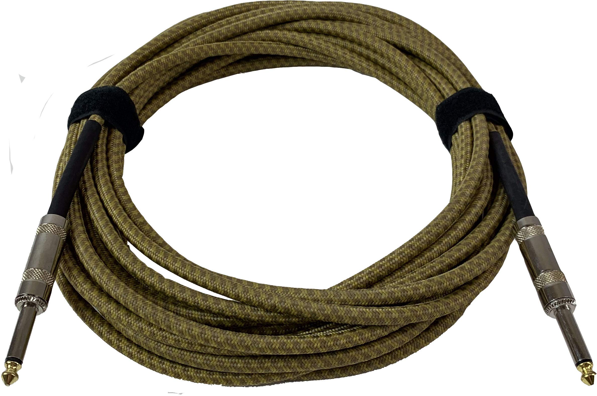 Gearlux Instrument Cable/Professional Guitar Cable 1/4 Inch To 1/4 Inch, Tweed, 10 Foot