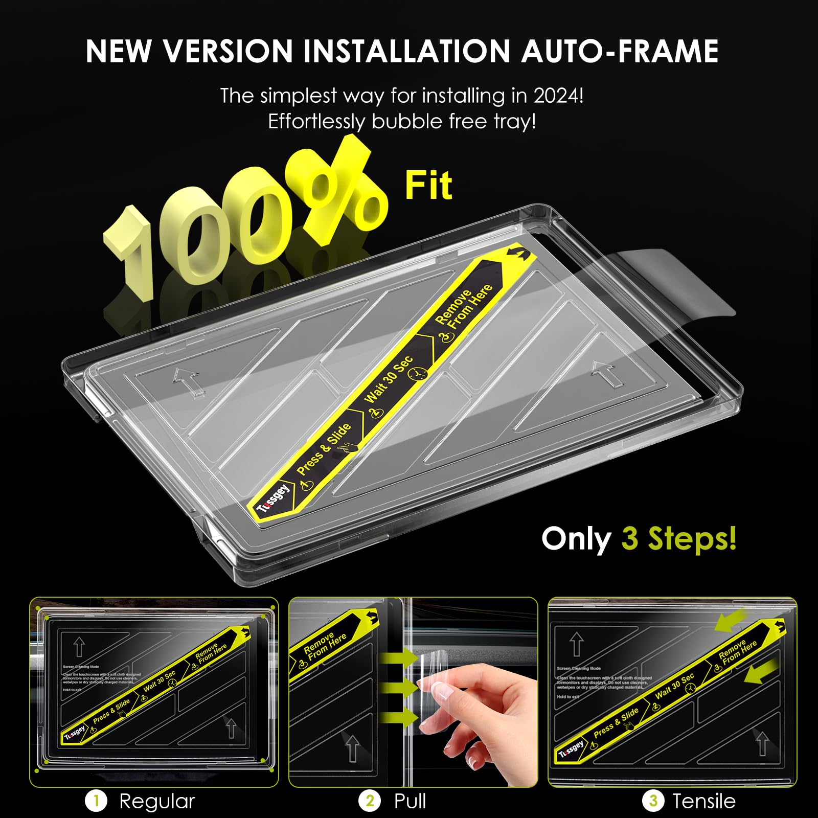 2024 Upgrade Tesla Model Y/3 Screen Protector Accessories Matte?No More Glare! Anti Fingerprint?Premium Tempered Glass Screen Pr