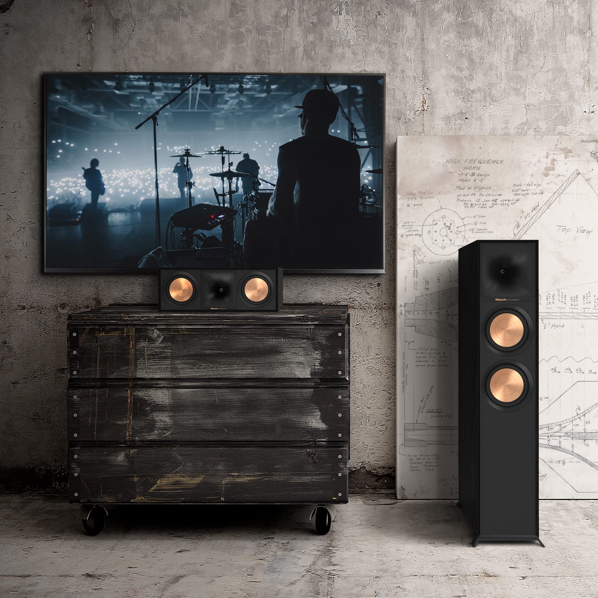 Klipsch Reference Next R 605Fa Dolby Atmos High Performance, Horn Loaded Floorstanding Speaker For Best In Class Immersive Home