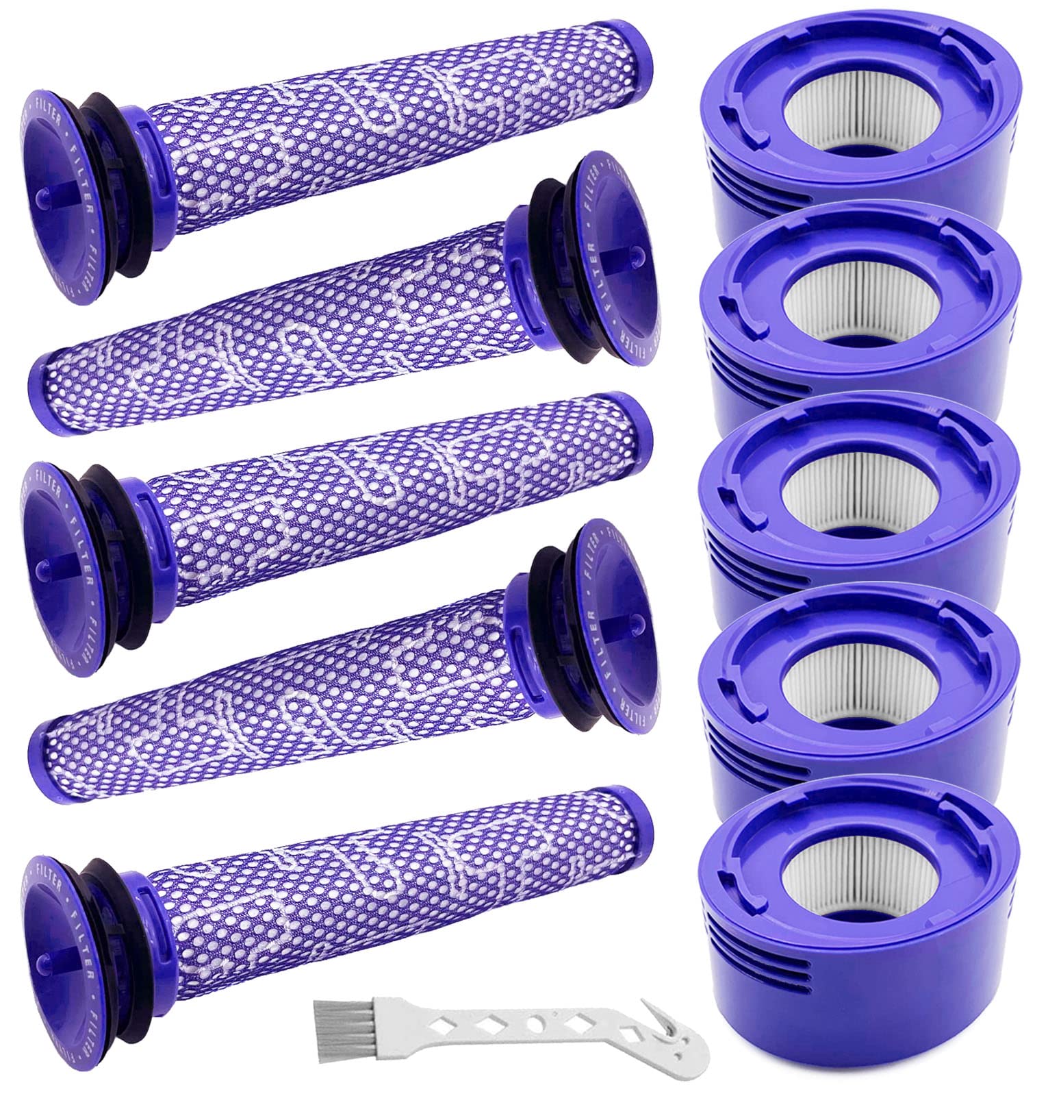 10 Pack Vacuum Filters Replacement Compatible With Dyson V8,V7 Animal And V8 Absolute Cordless Vacuum, Filter Replcament Replace