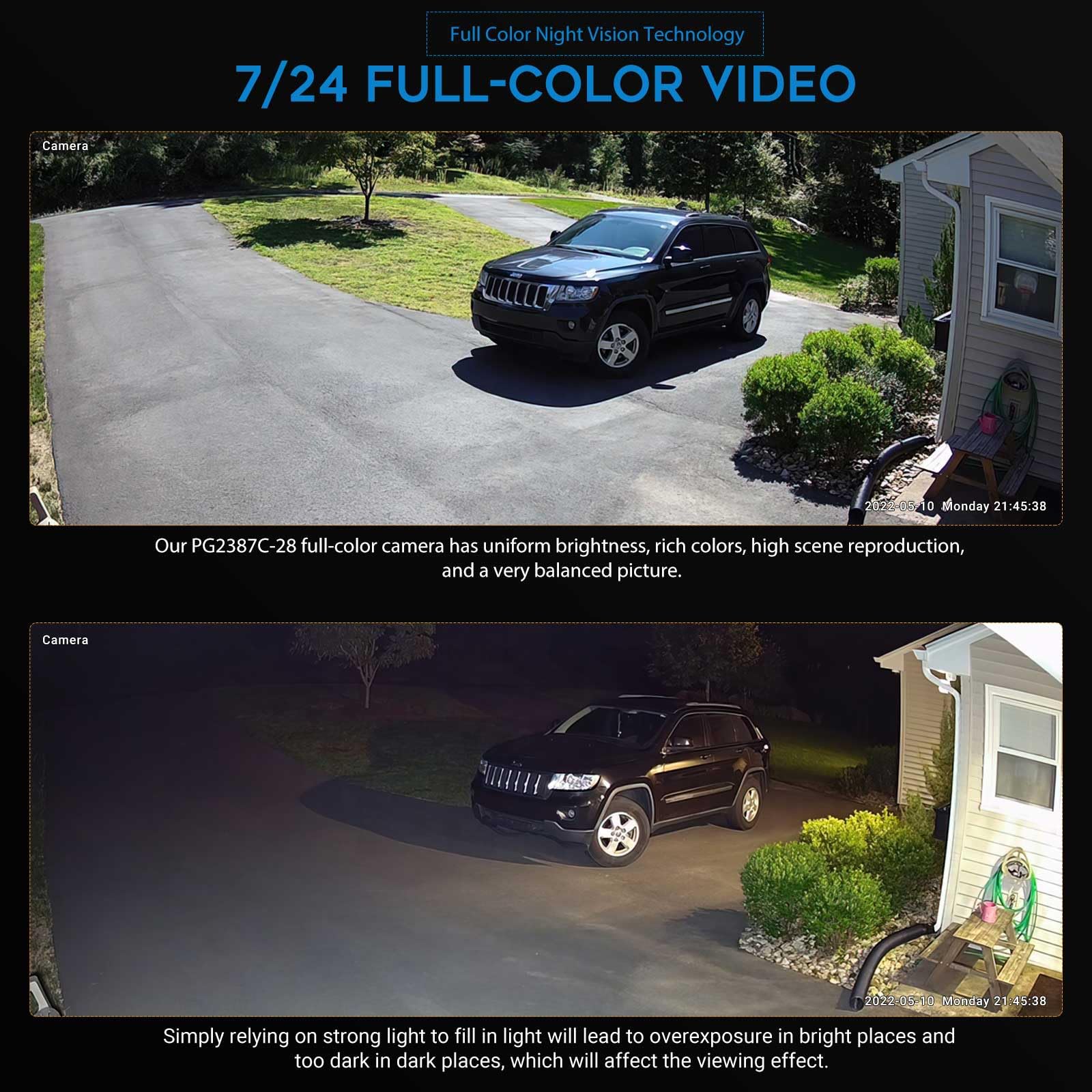 Vikylin 8Mp Full Color Ip Poe Ai Turret Camera(Black),F1.0 Aperture 98Ft Color Night Vision,Built In Mic,Human/Vehicle Detection