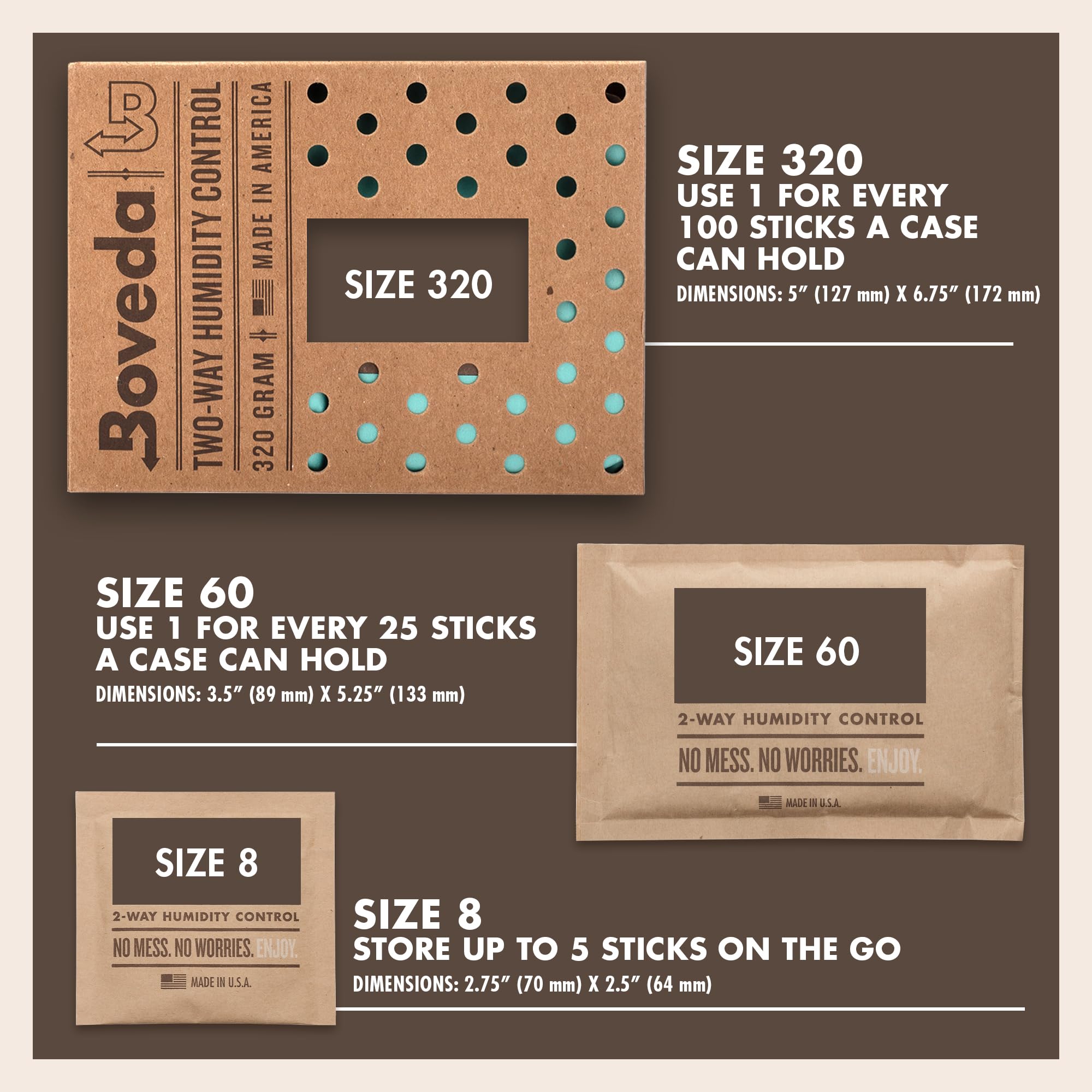 Boveda For Seasoning Two Way Humdity Control Packs   84% Rh To Season A Wood Humidifier Box (Small  To Medium Size, Up To 100 Co