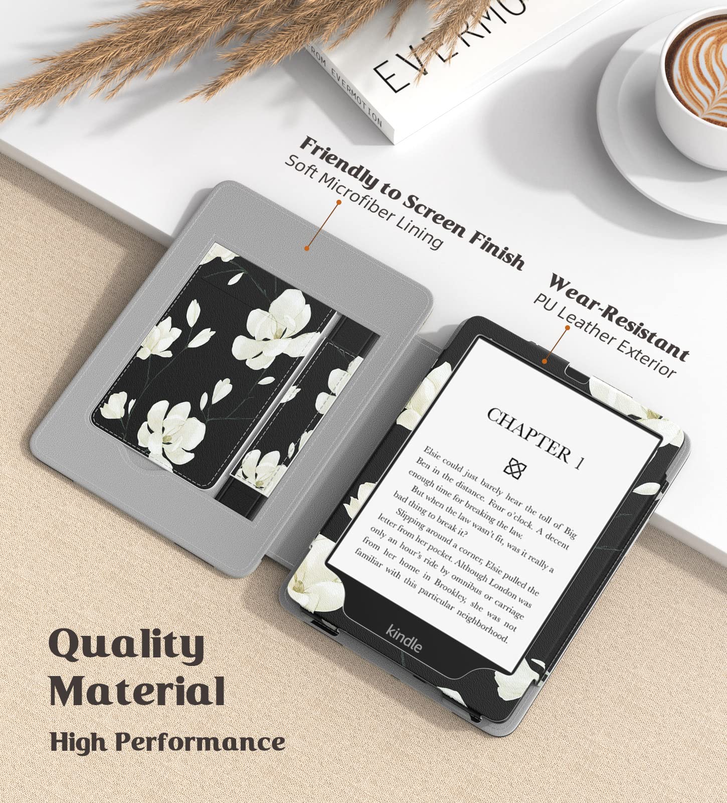Moko Case For 6.8'' Kindle Paperwhite (11Th Gen 2021) And Kindle Paperwhite Signature Edition, Slim Pu Shell Cover Case With Aut