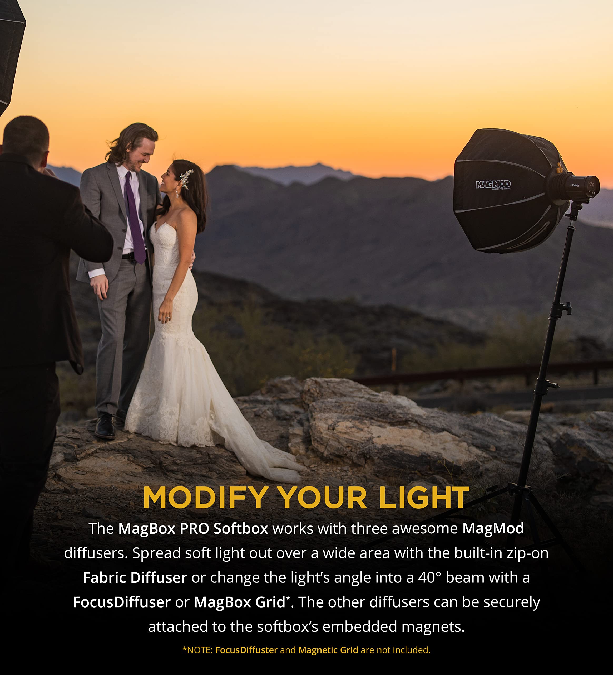 Magmod Magbox Pro 24'' Octa Softbox With Integrated Gel Slot And Storage Pocket For Fabric Diffuser | Compatible With Speedlight