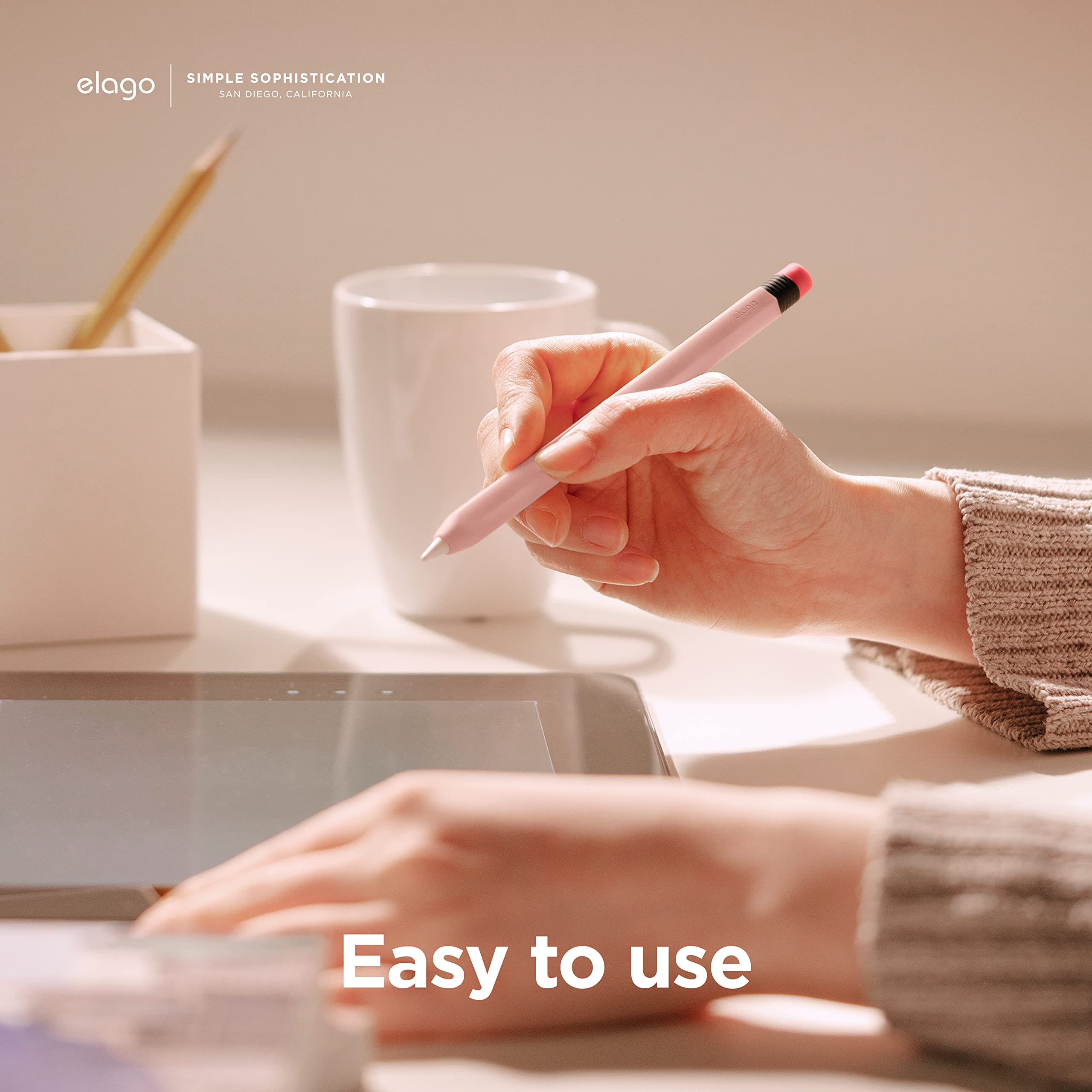 Elago Classic Pencil Case Compatible With Apple Pencil 1St Generation Cover Sleeve, Classic Design, Perfect Grip, Protective Ski