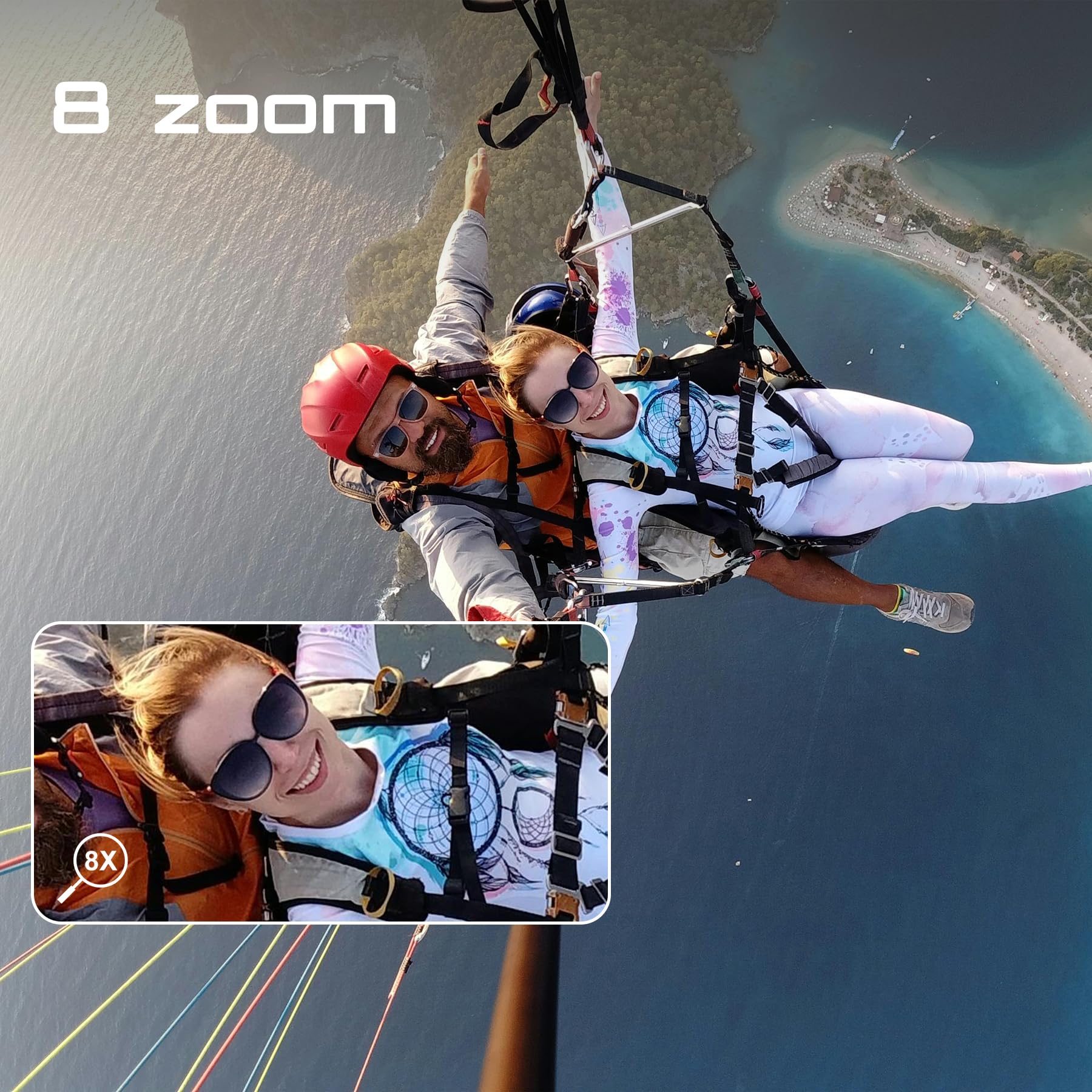 Apexcam Action Camera 4K Touch Screen, 131Ft Waterproof Camera Underwater, 60Fps 64Mp Sports Camera Helmet For Vlog, 170  Wifi C