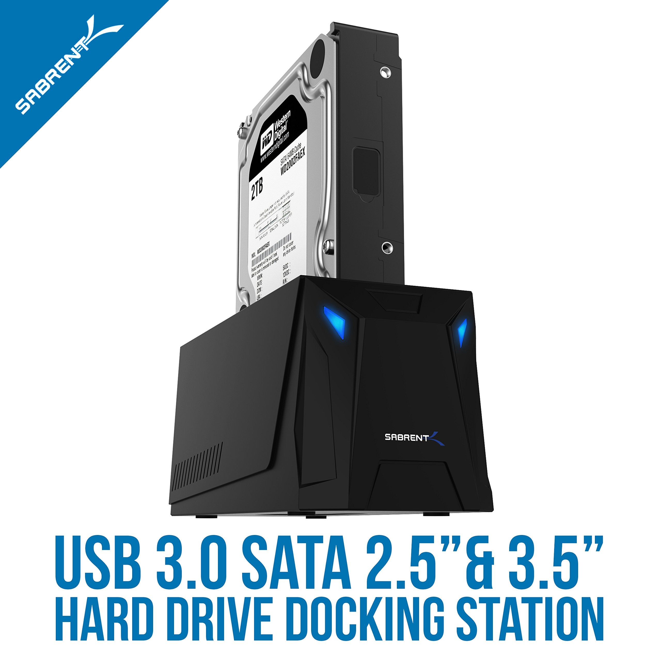Sabrent Usb 3.0 To Sata External Hard Drive Docking Station For 2.5'' Or 3.5''' Hdd, Ssd [Support Uasp] (Ec Ublb)