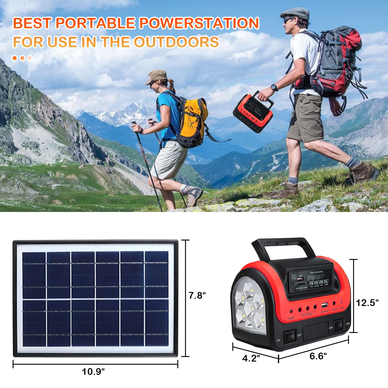 Solar Generator,Portable Power Station With Solar Panel Included,Lifepo4 Lithium Battery Mini Portable Generator With Dc/Usb Out