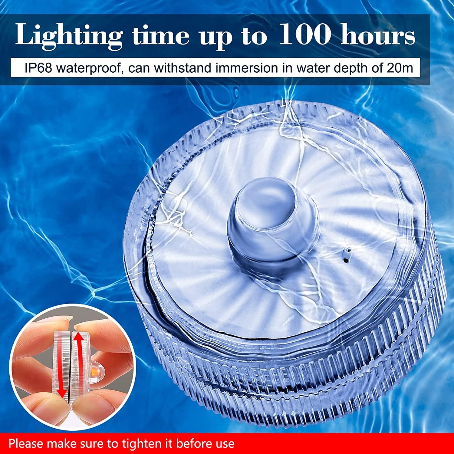 Hl Submersible Led Light,White Small Led Light,100 Hours Waterproof Flameless Led Lights Battery Powered For Wedding Home Vase F