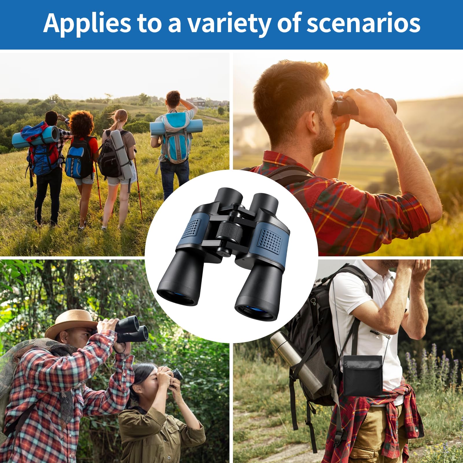 Binoculars For Adults 20X50,80 * 80 High Power Binoculars For Adults With Low Light Night Vision, Compact Waterproof Binoculars