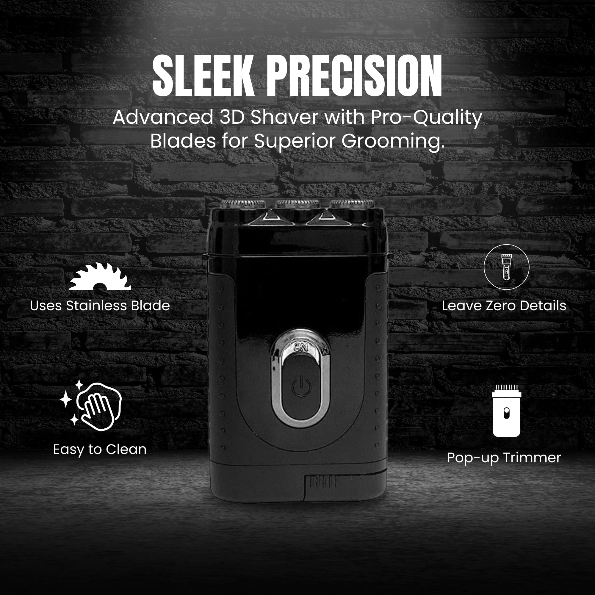 Tacshaver 3D Electric Razor For Men   2 In 1 Trimmer And Electric Shavers For Men   Rechargeable Waterproof Electric Razor   Hea