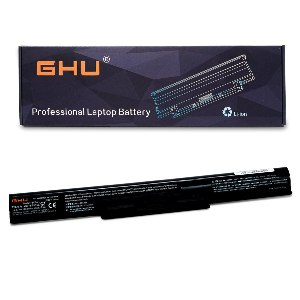 Ghu New Battery Vgp Bps35 Compatible With Sony Vaio Fit 14E, 15E Series Svf1521A2E Svf15217Sc Svf14215Sc Svf15218Sc Svf15216Sc S