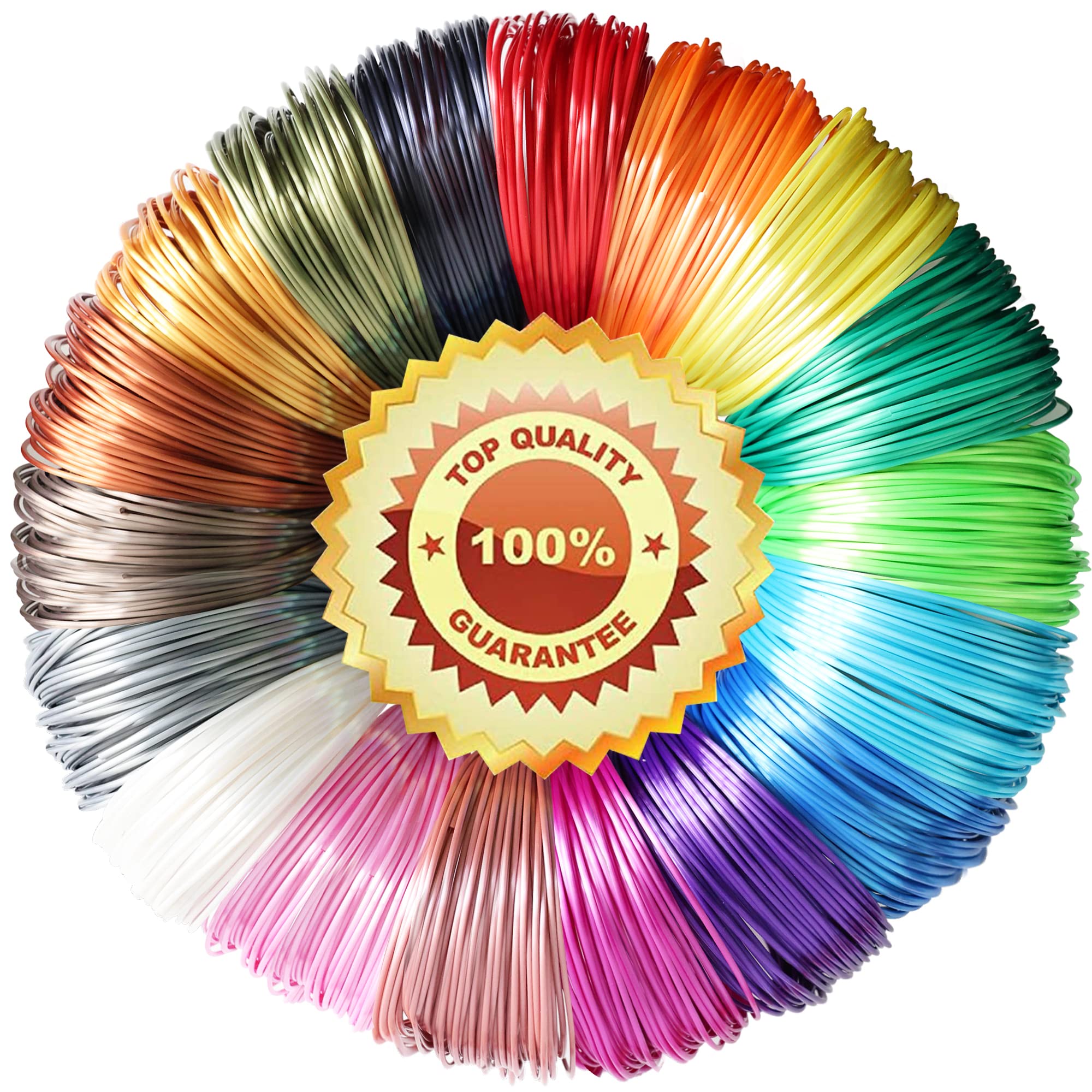Ttyt3D 18 Popular Shiny Silk Colors Pla 3D Printer Filament Refill Sample Pack,3D Pen Filament,Each Color 4M Length, Total 72M F