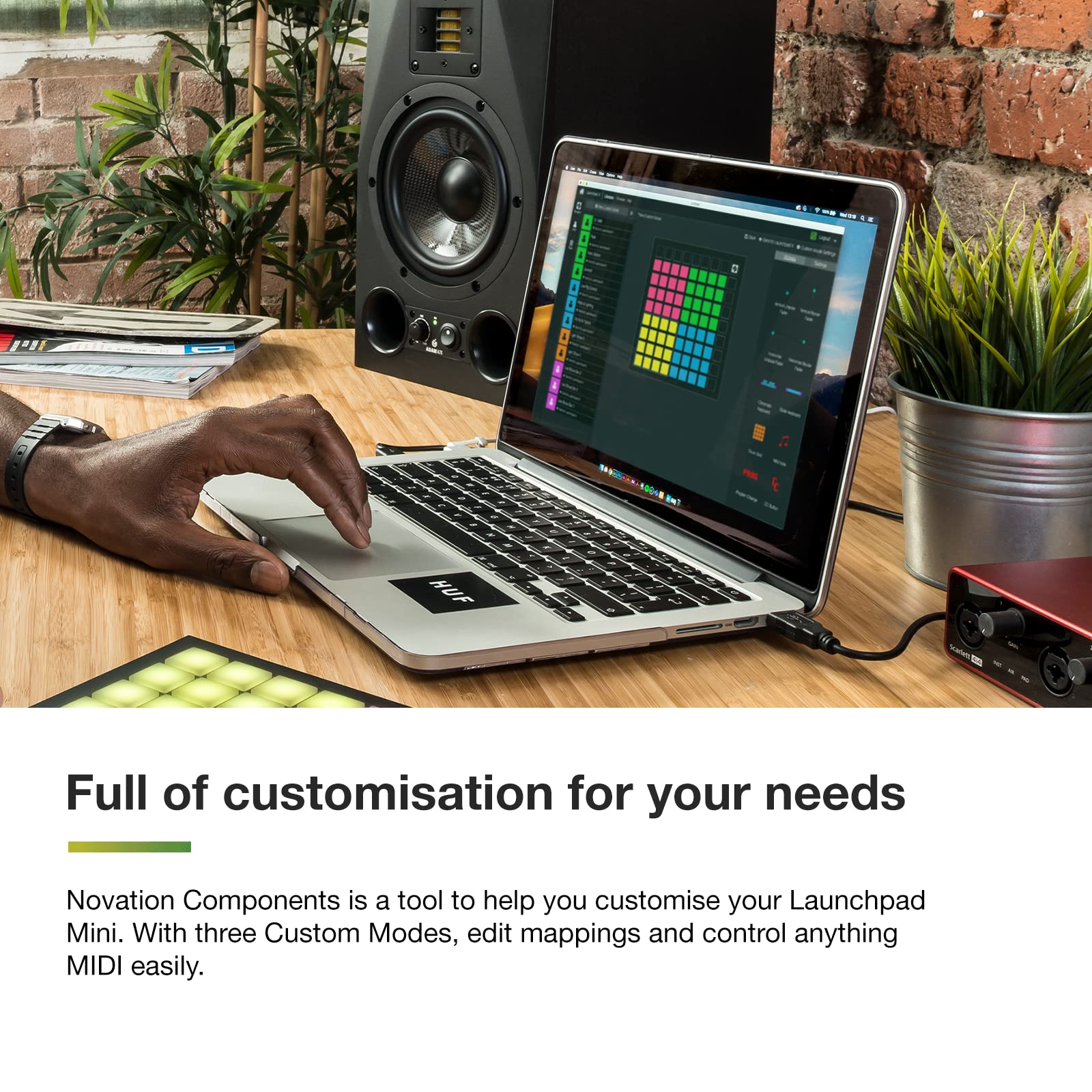 Novation Launchpad Mini Mk3]   Portable Midi 64 Pad, Usb Grid Controller For Ableton Live And Logic Pro Performances