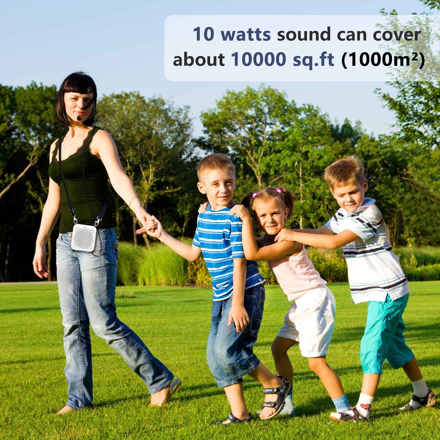 Norwii Portable Voice Amplifier Mini Rechargeable With Wired Microphone Headset & Waistband, 4000Mah Personal Voice Amplifier Fo