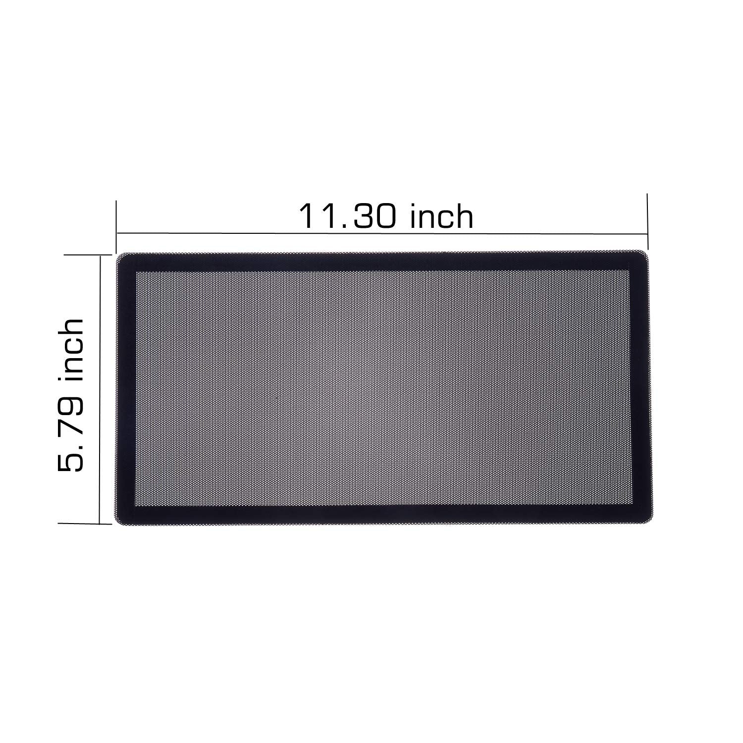 287Mm 140Mm X 2 Pc Fan Dust Mesh Filter 11.3Inch X 5.79Inch Pvc Computer Pc Case Dust Proof Filter Cover Magnetic Black 2 Pack