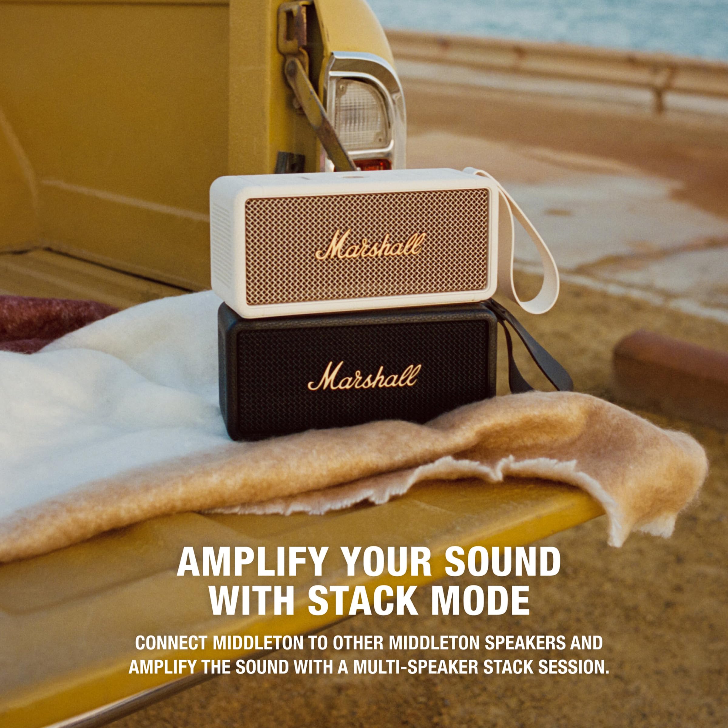 Marshall Middleton Portable Bluetooth Speaker   Cream