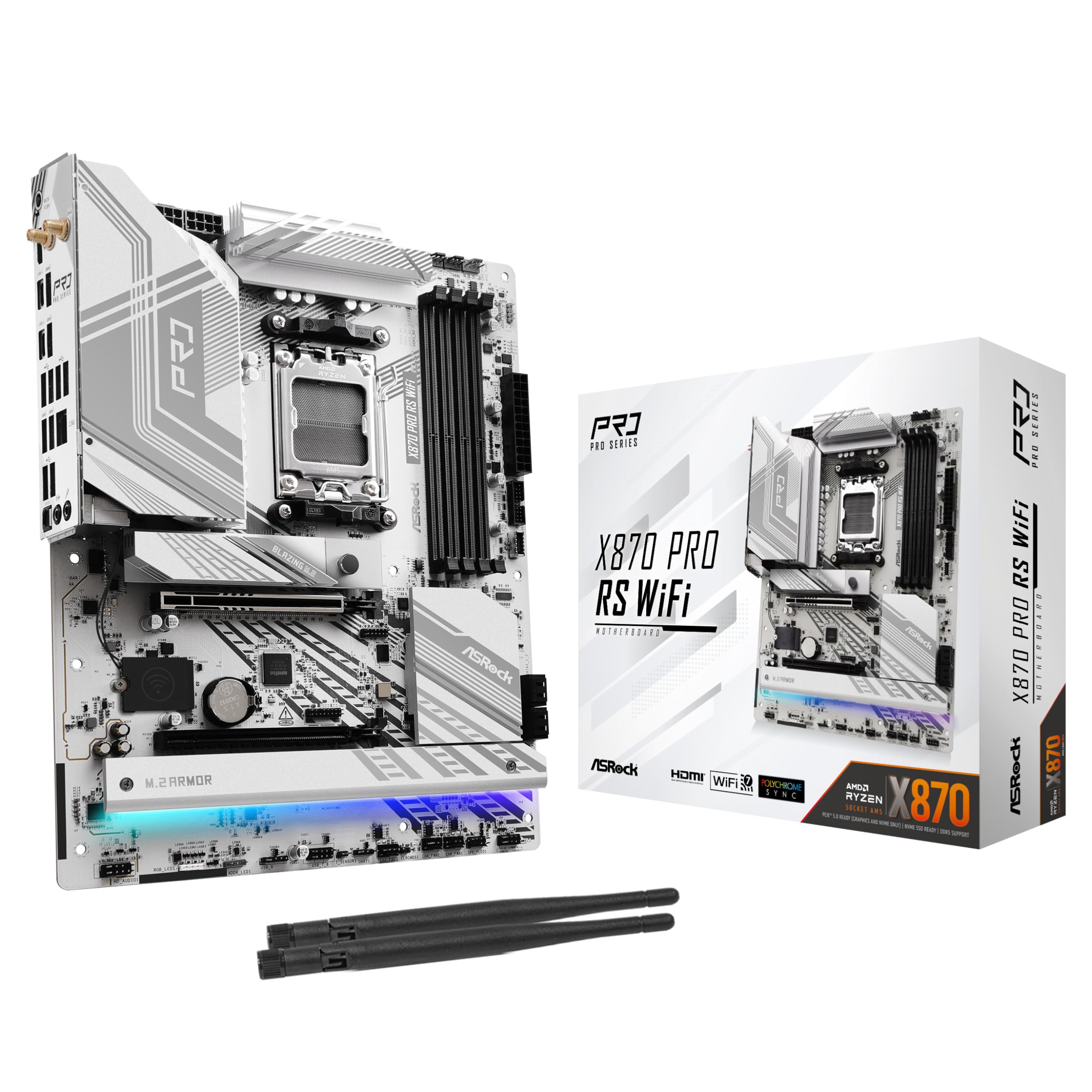 ASRock MB X870 Pro RS WiFi X870 AM5 256GB DDR5 ATX Retail