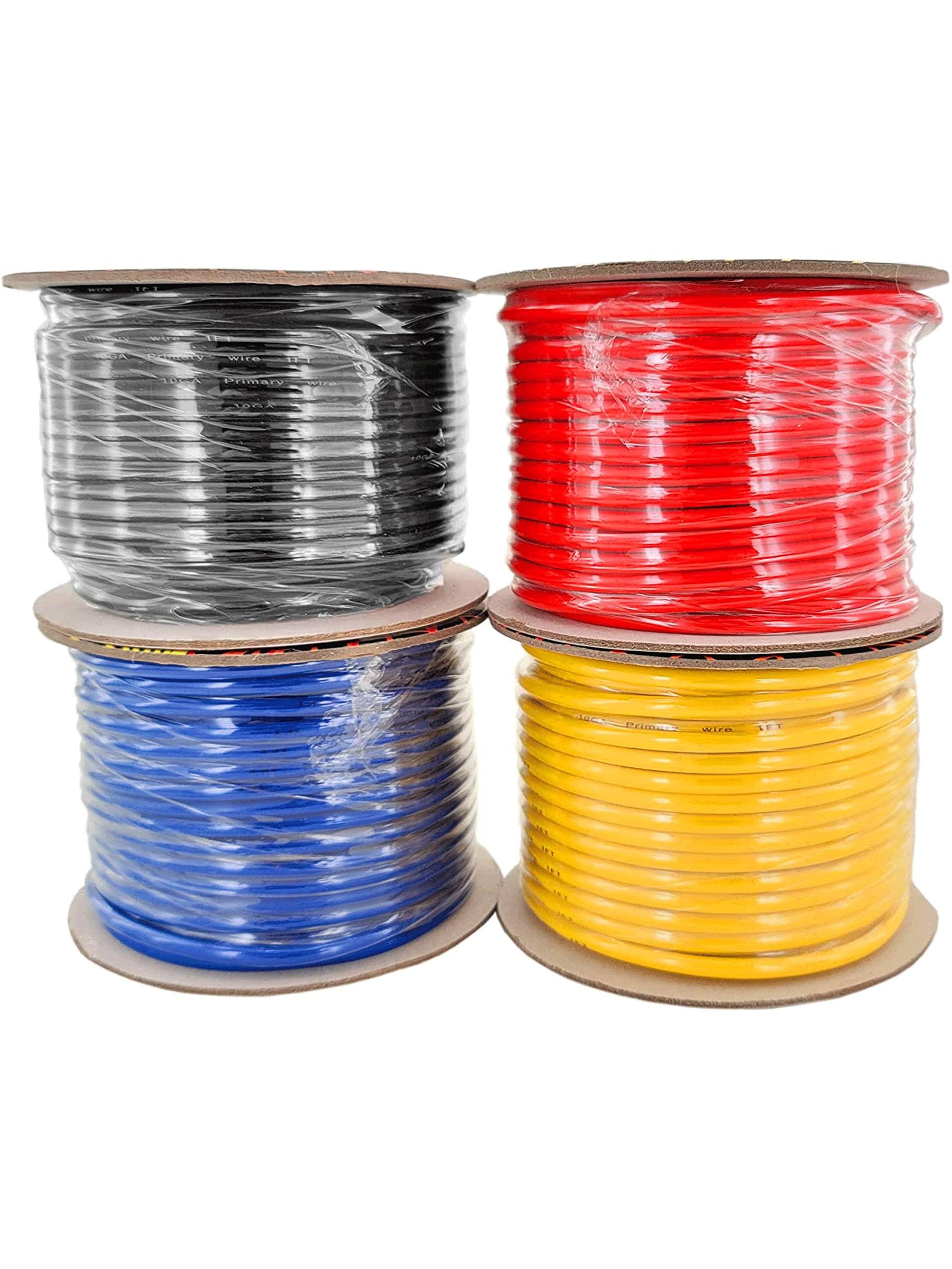 Gs Power 10 Gauge Stranded Copper Clad Aluminum Primary Wire Combo For Car Audio Amplifier Remote Automotive Av Dash Harness Hoo