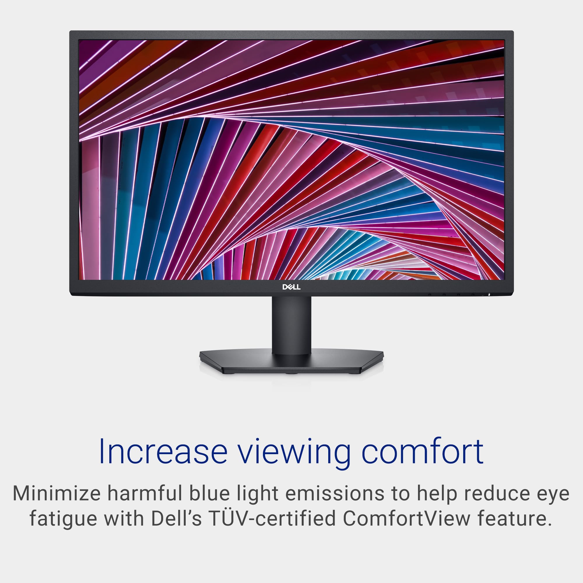 Dell SE2422HX Monitor   24 inch FHD (1920 x 1080) 16:9 Ratio with Comfortview (TUV Certified), 75Hz Refresh Rate, 16.7 Million Colors, Anti Glare Screen with 3H Hardness, AMD FreeSync  Black