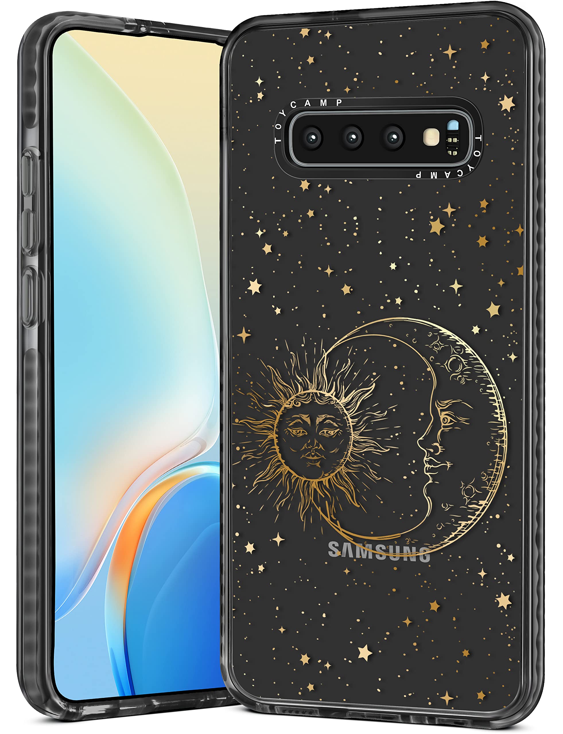 Toycamp For Samsung Galaxy S10 Plus Case, Cute Funny Sun Moon Star Design For Women Girls Boys Teens For Galaxy S10 Plus Cases,