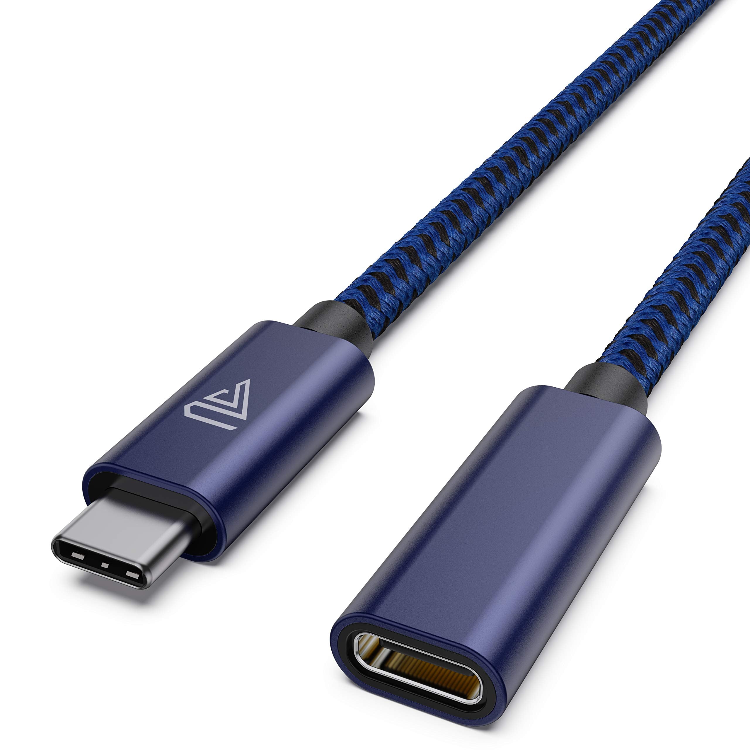 Faracent Usb Type C Extension Cable, (6Ft/1.8M) Usb 3.1 (5Gbps) Male To Female Extender Braided Data Cord For Macbook Air M2 M1 Pro, Ipad Pro 2021, Surface, Samsung Galaxy S21/S10/S9 Blue
