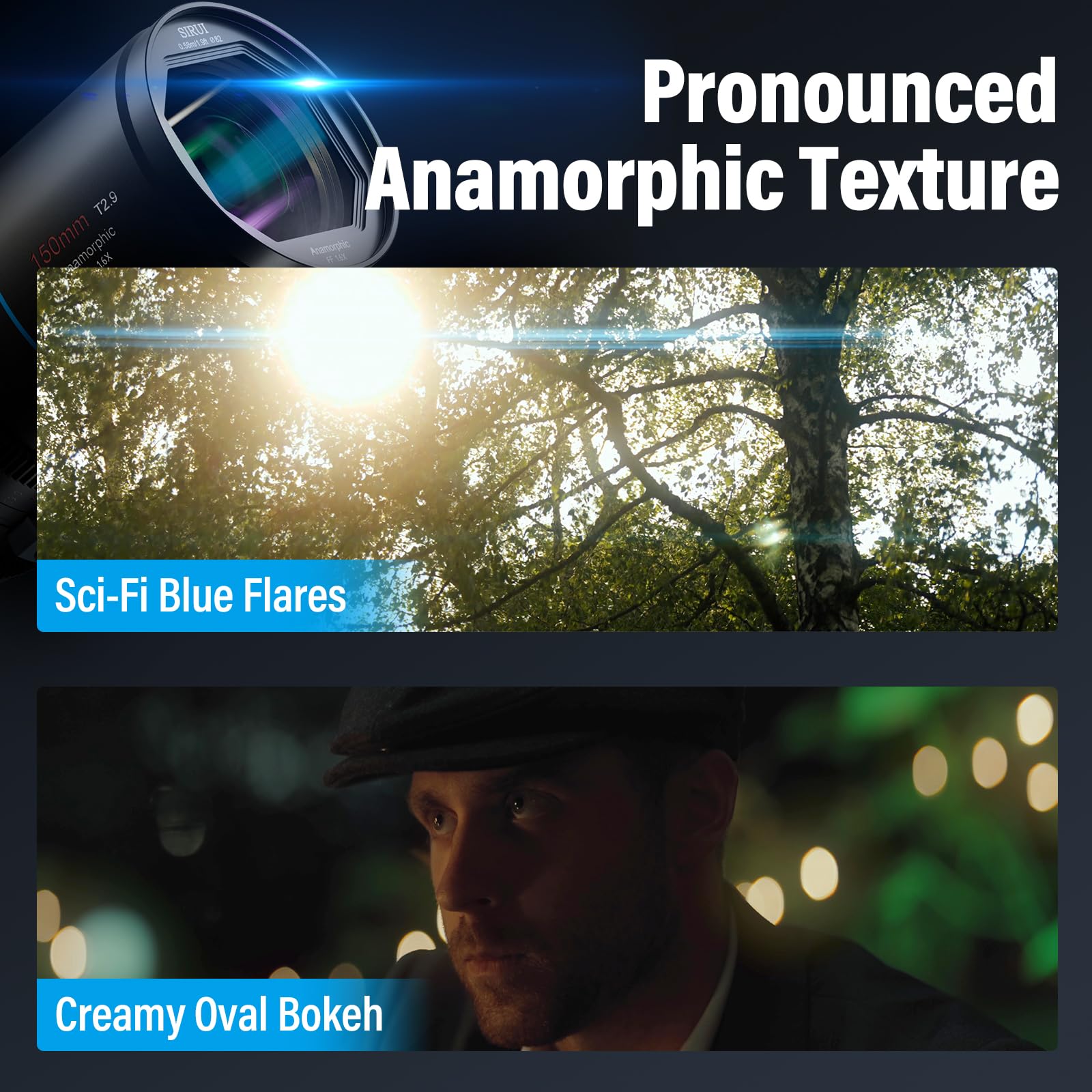 Sirui 150Mm T2.9 1.6X Full Frame Anamorphic Lens, Telephoto Anamorphic Cine Lens (Venus 150Mm E Mount)