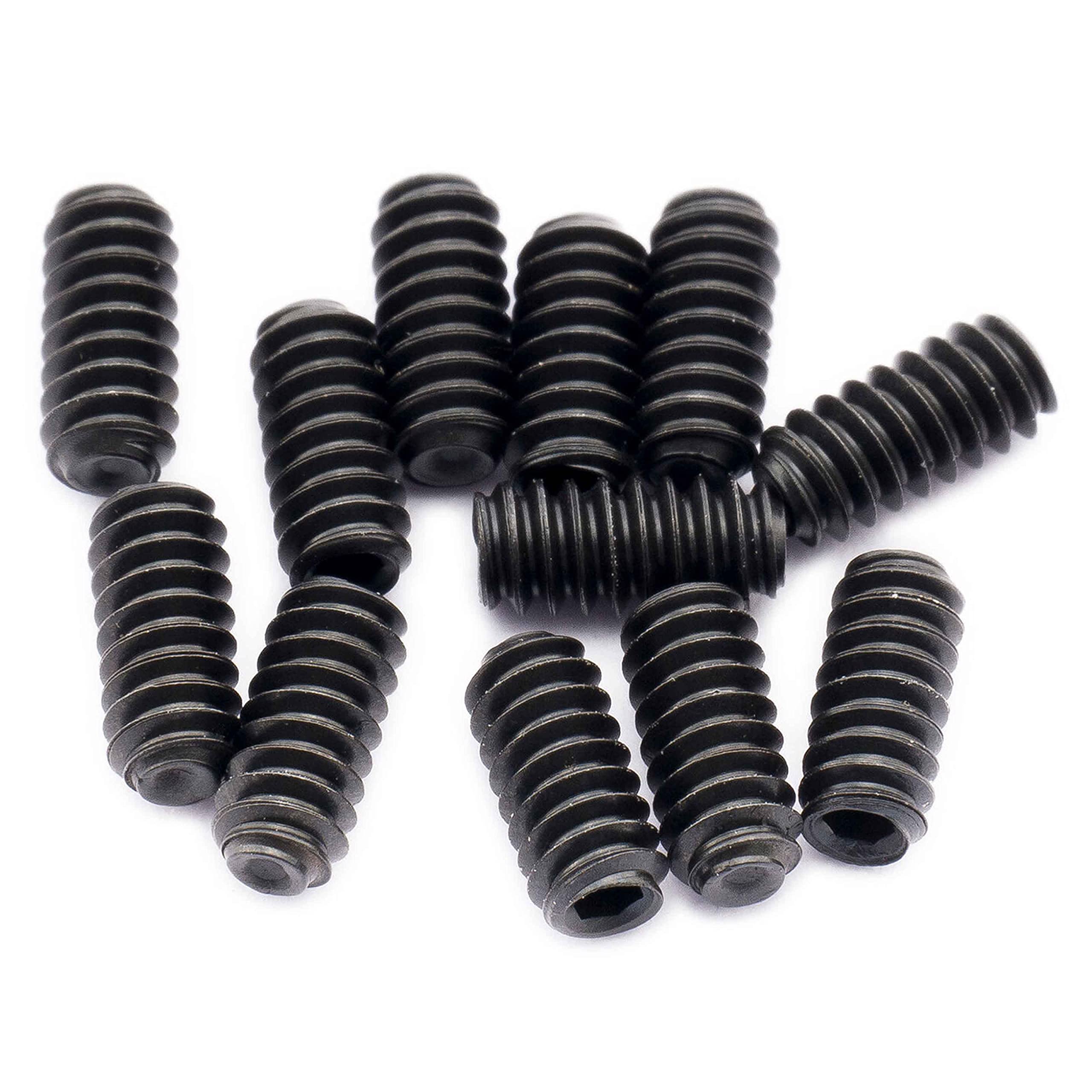 Monsterbolts   M3 X 12Mm Guitar Saddle Bridge Height Adjustment Screws For Metric (Mim), Black, 12 Pack