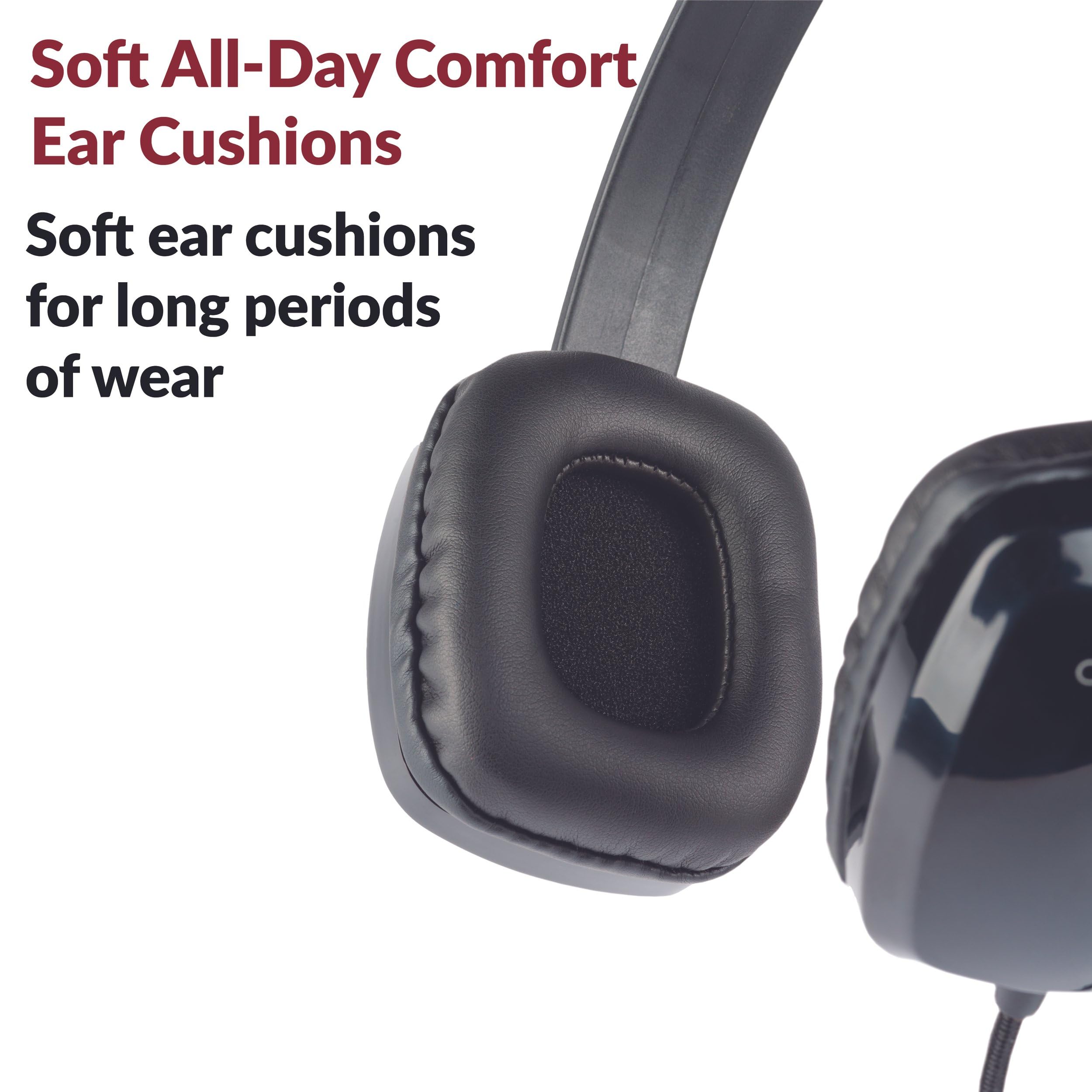 Cyber Acoustics Usb Stereo Headphones For Pcs And Other Usb Devices In The Office, Classroom Or Home (Acm 6005)