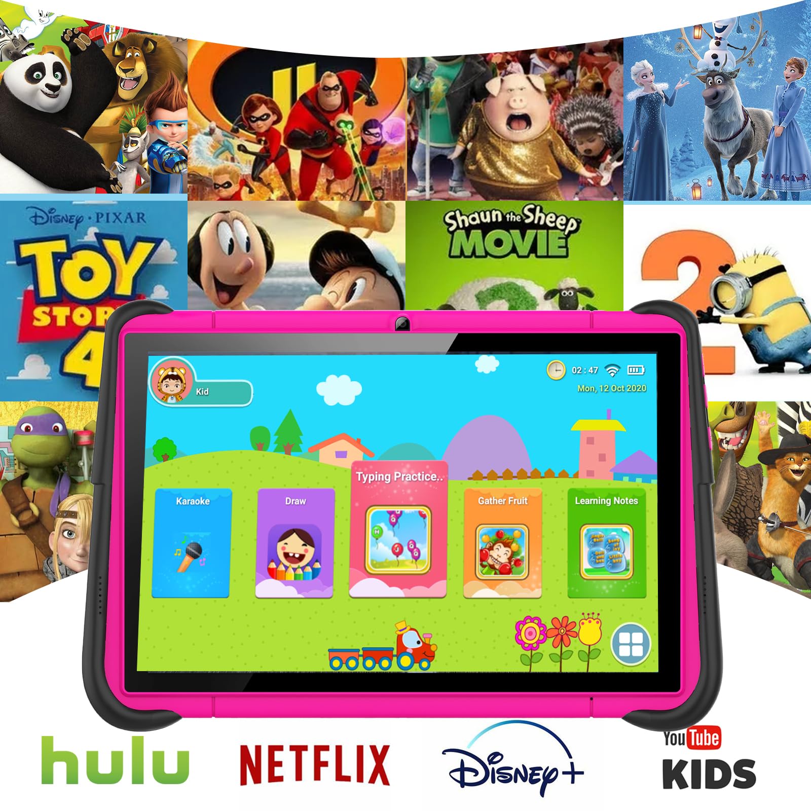Toddler Tablet For Toddlers Kids Tablet 10 Inch Tablet For Kids With Case Wifi Chindren'S Learning Tablet Android Kids Tablets 6