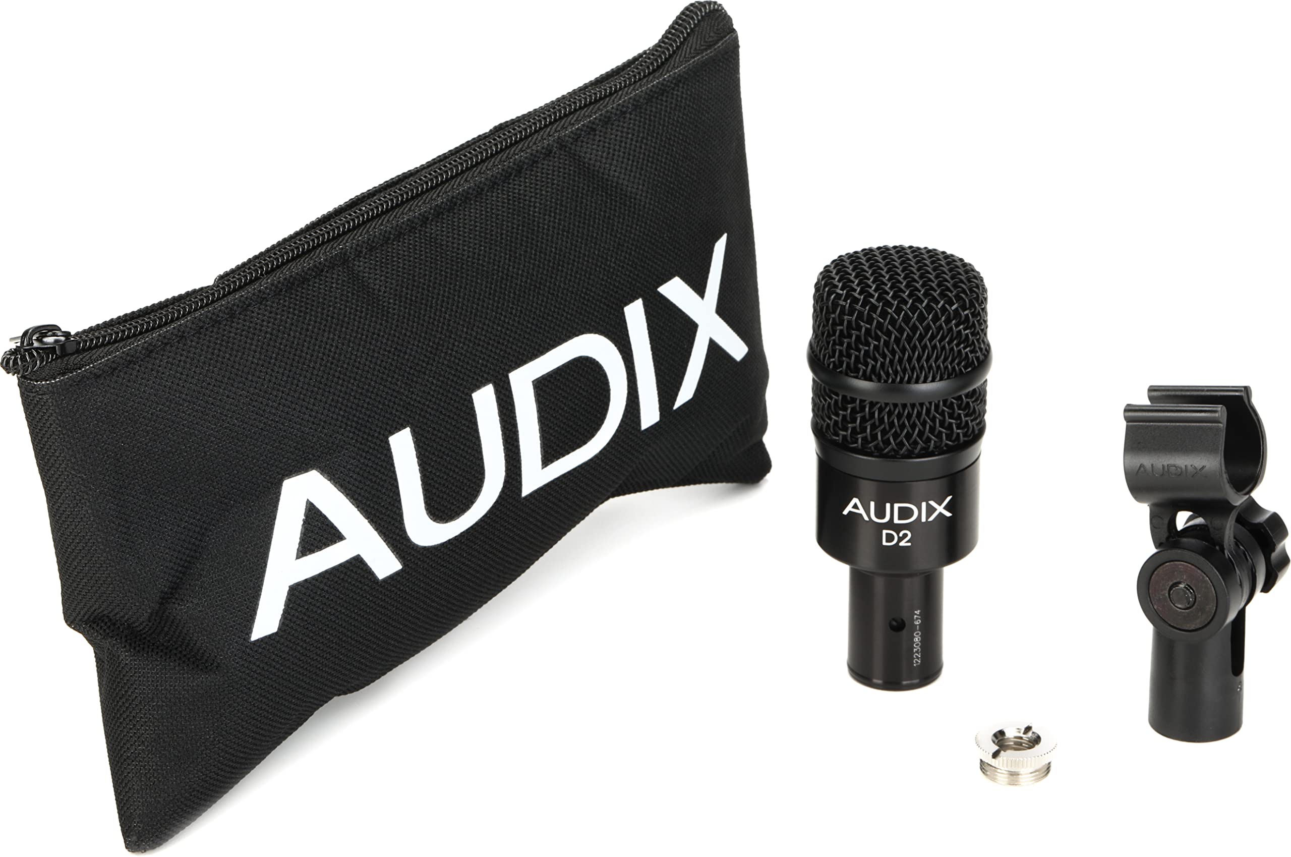 Audix D2 Hypercardioid Dynamic Instrument Microphone For Kick Drums, Toms, And Bass Instruments