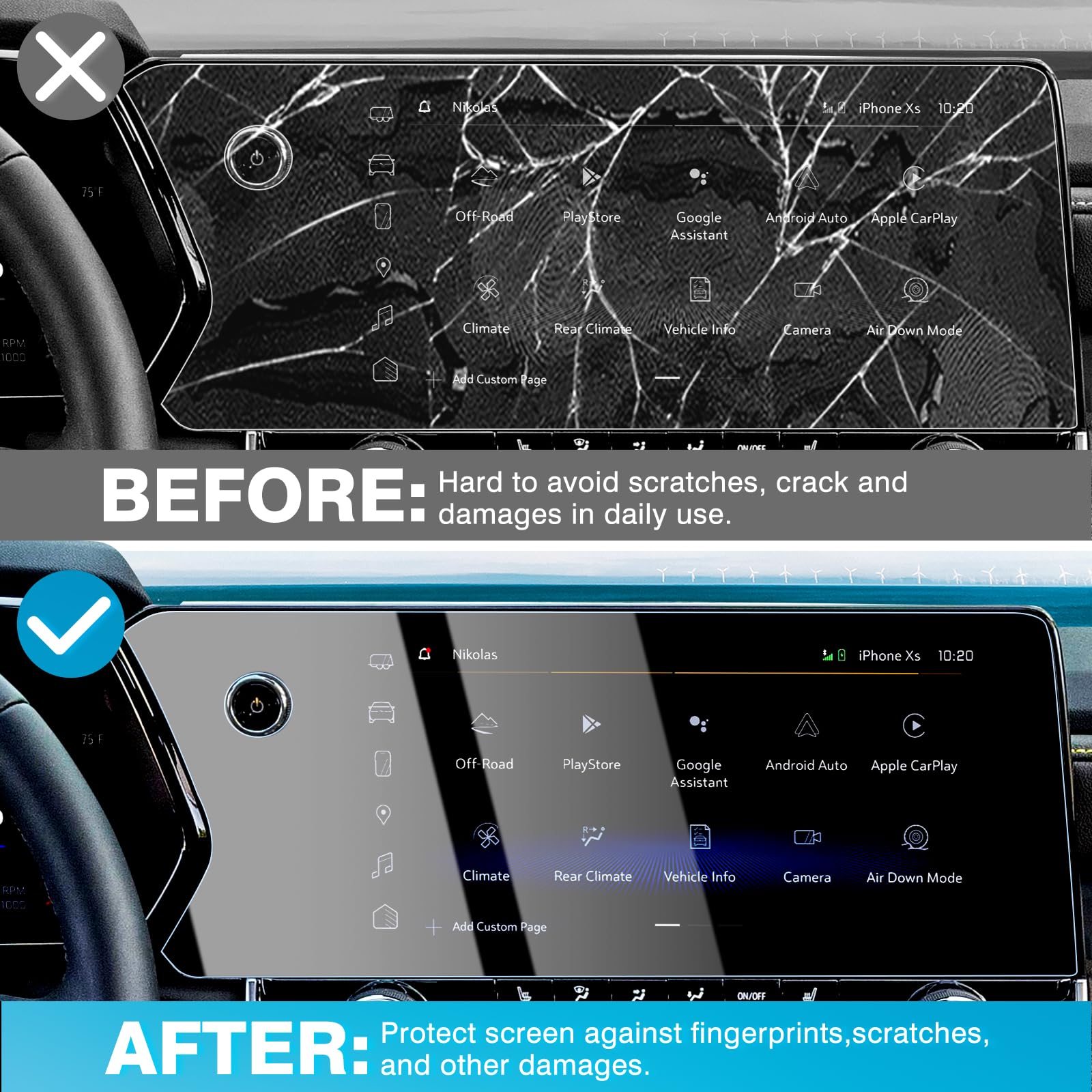 Karltys 2 Pack 11.3 Inch Screen Protector For Chevy Colorado Zr2 Z71 /Gmc Canyon At4 /Denali /At4X /Elevation 2023 2024 2025, Colorado Touchscreen Tempered Glass Car Radio Screen Cover Anti Glare