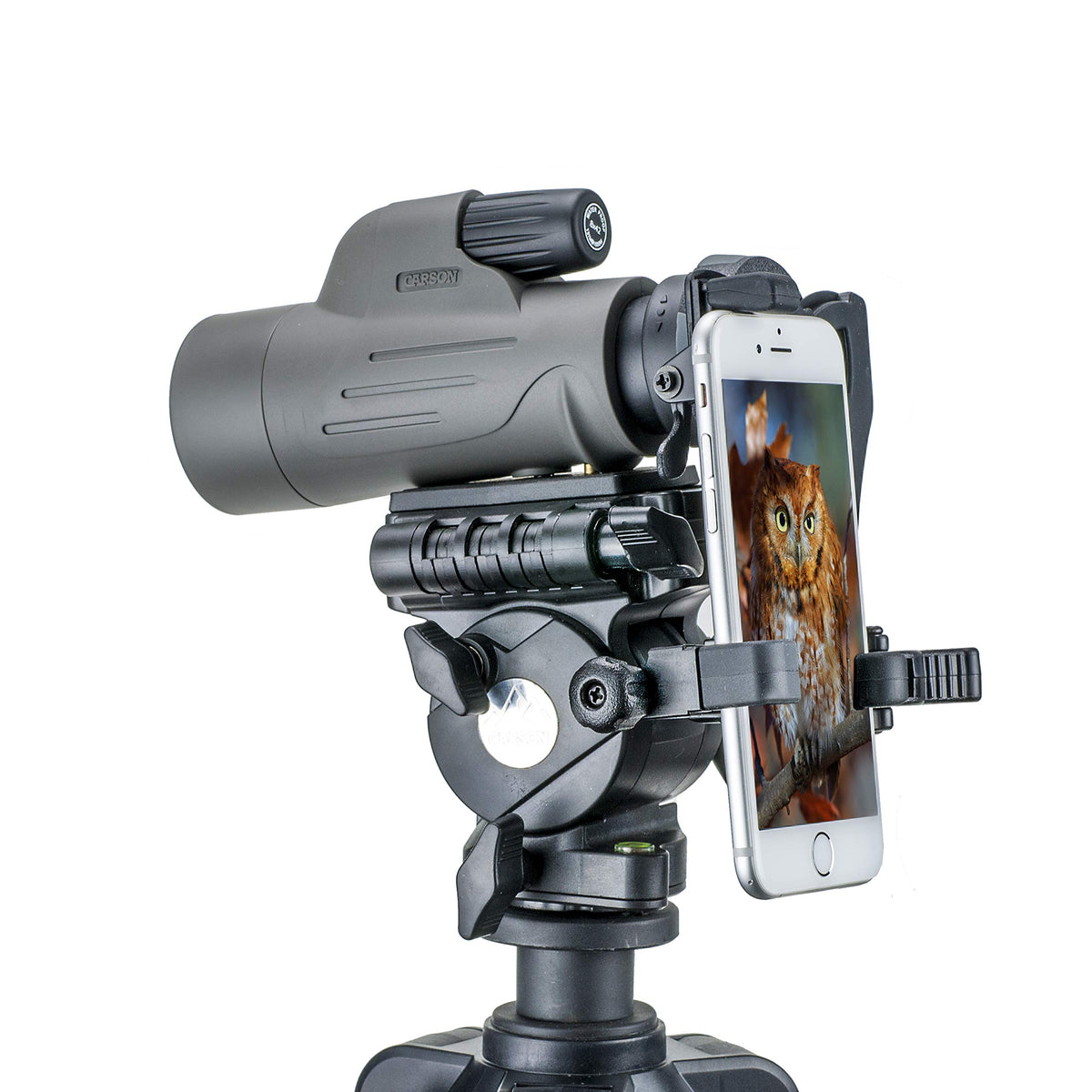 Carson Monopix Smartphone Digiscoping Adapter Bundle With 8X42Mm Waterproof Monocular For Hunting, Bird Watching, Sight Seeing,