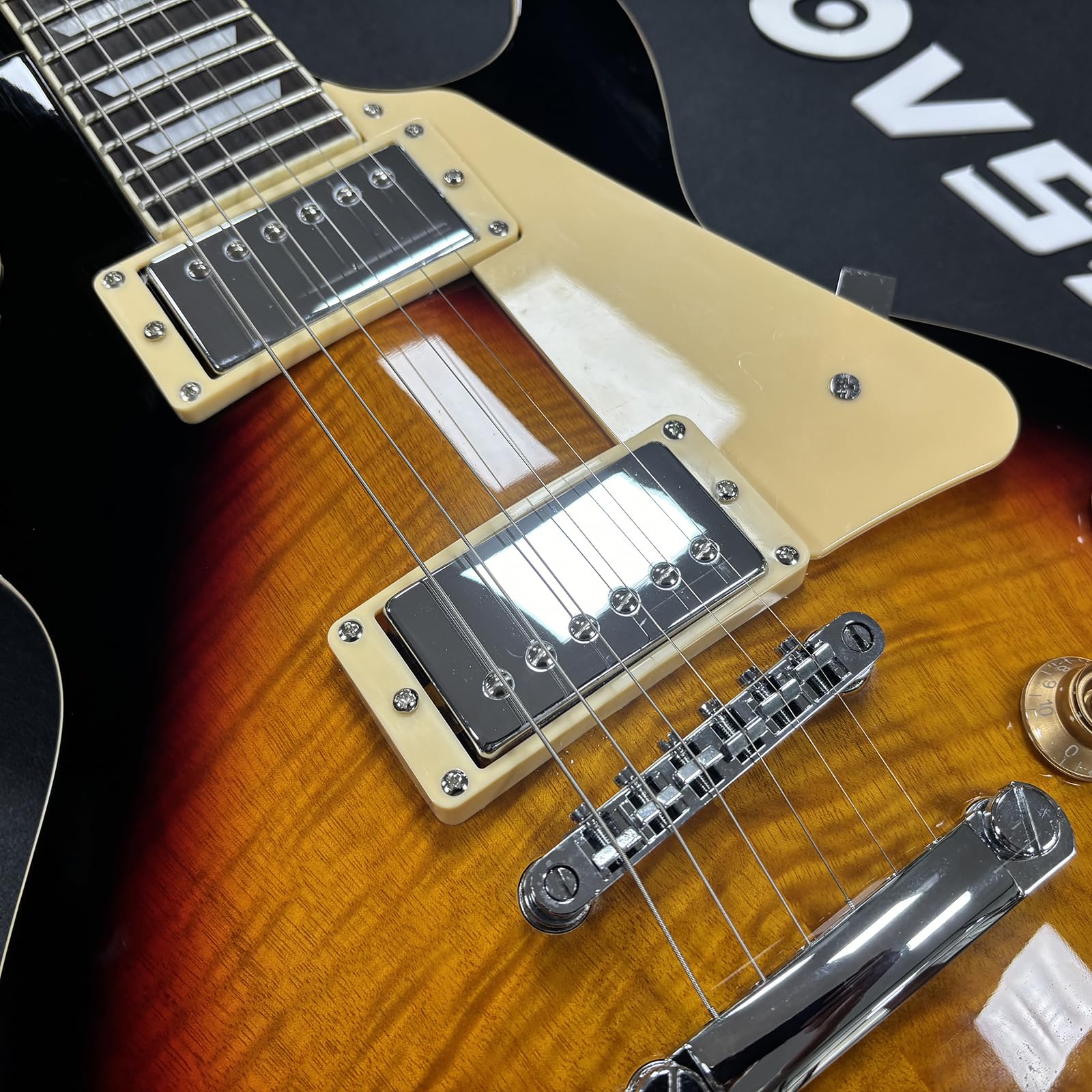 Ovsal 2 Pcs Brass Humbucker Guitar Pickup Covers 50Mm/52Mm Pole Spcing Guitar Pickup Covers Neck Bridge Pickup Covers Electric G