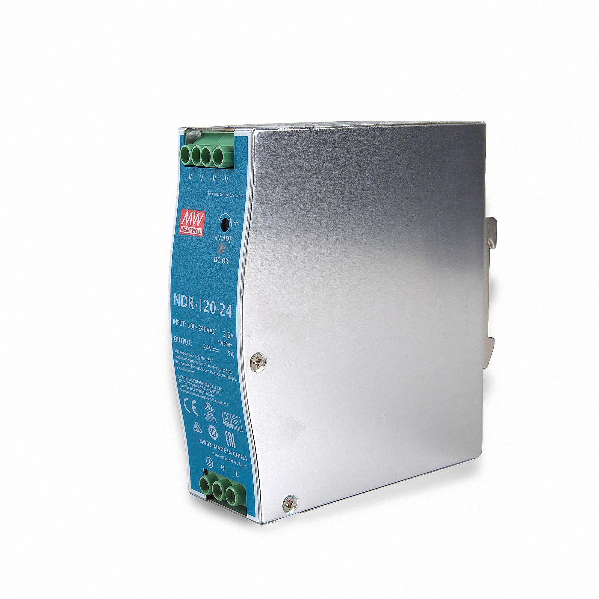 Meanwell Ndr 120 24 120 W 24 V 5 A Din Rail Power Supply Din Rail